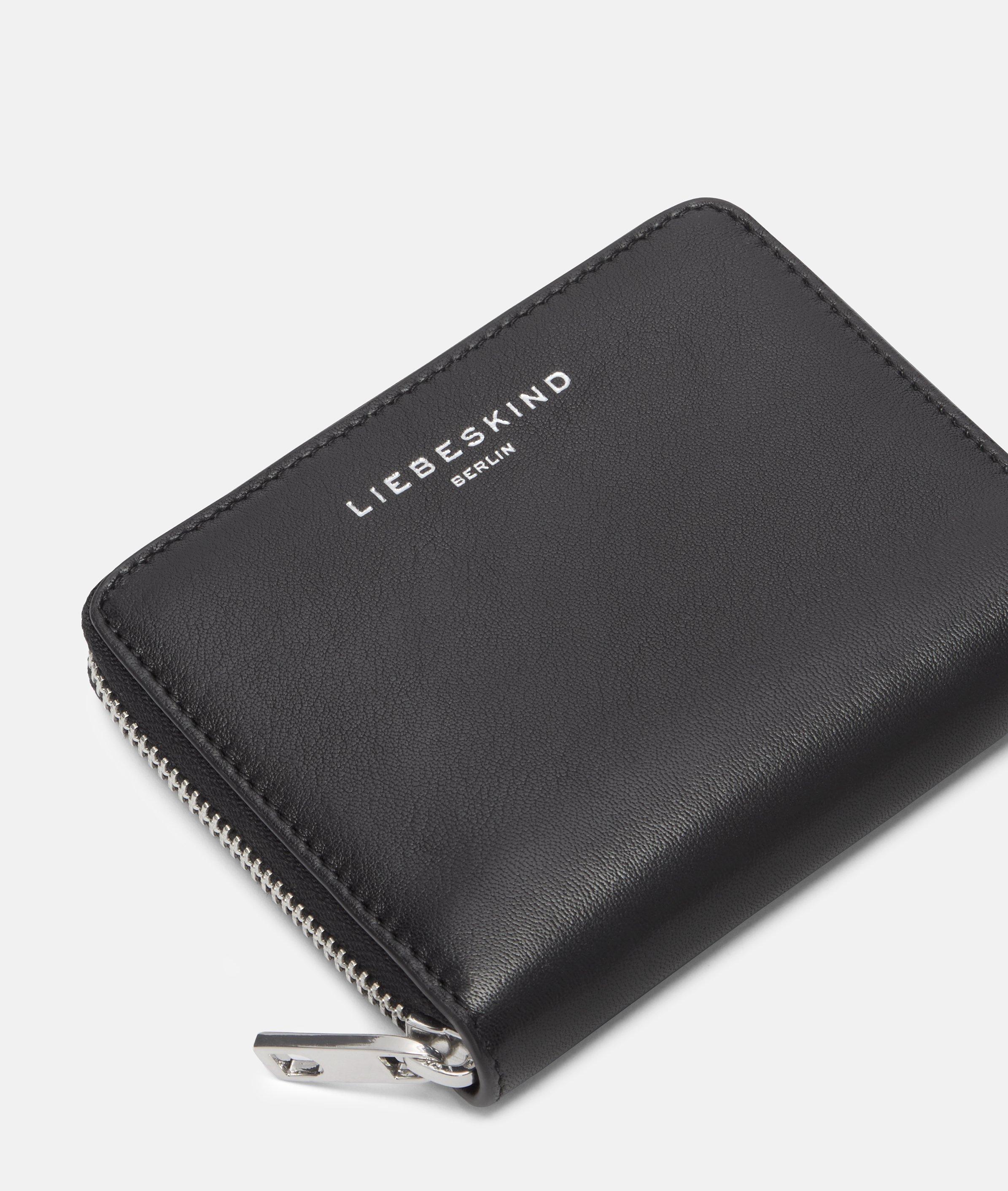 Conny Geldbörse M in schwarz, beige, braun, blau, braun & grün