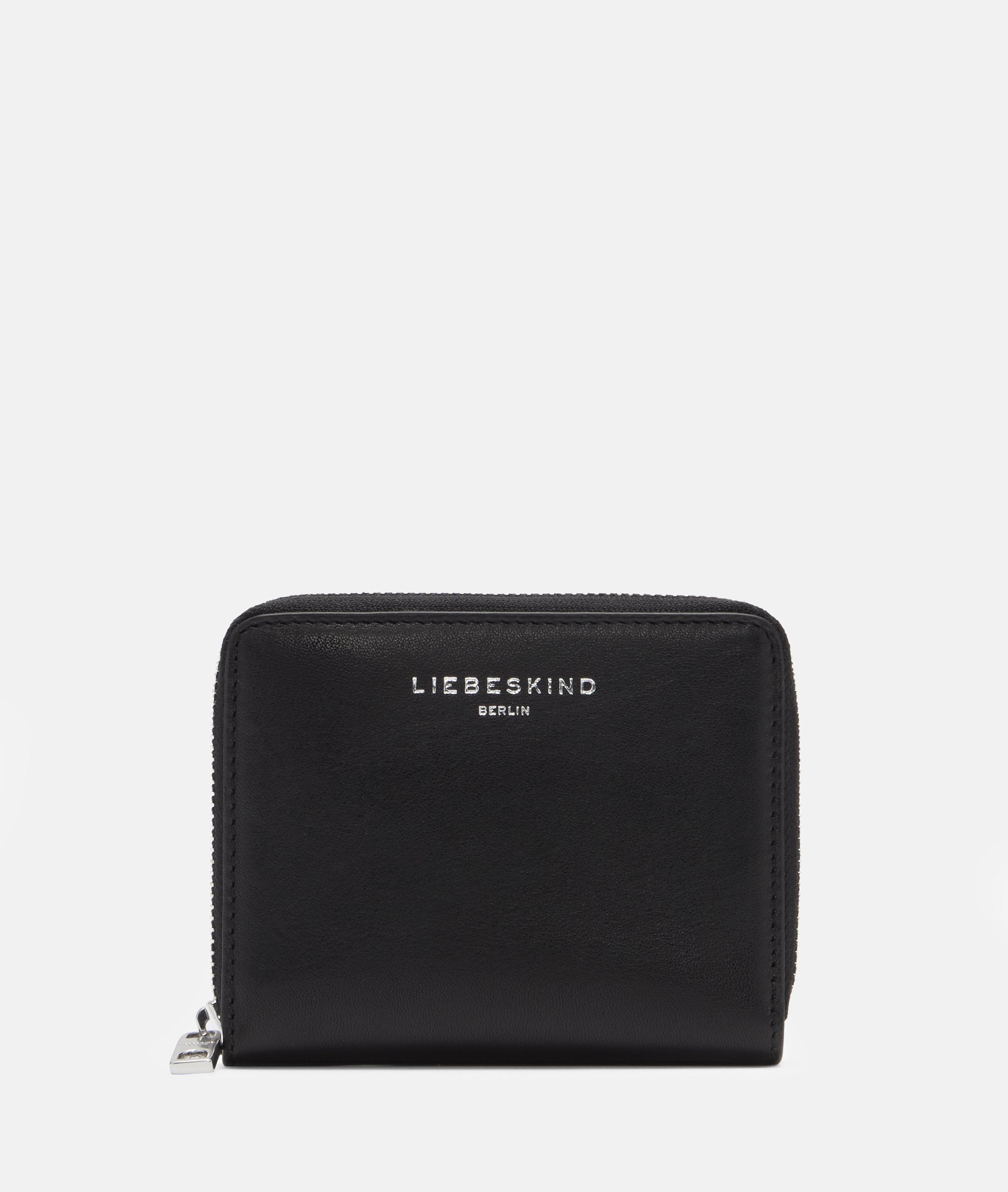 Conny Geldbörse M in schwarz, beige, braun, blau, braun & grün