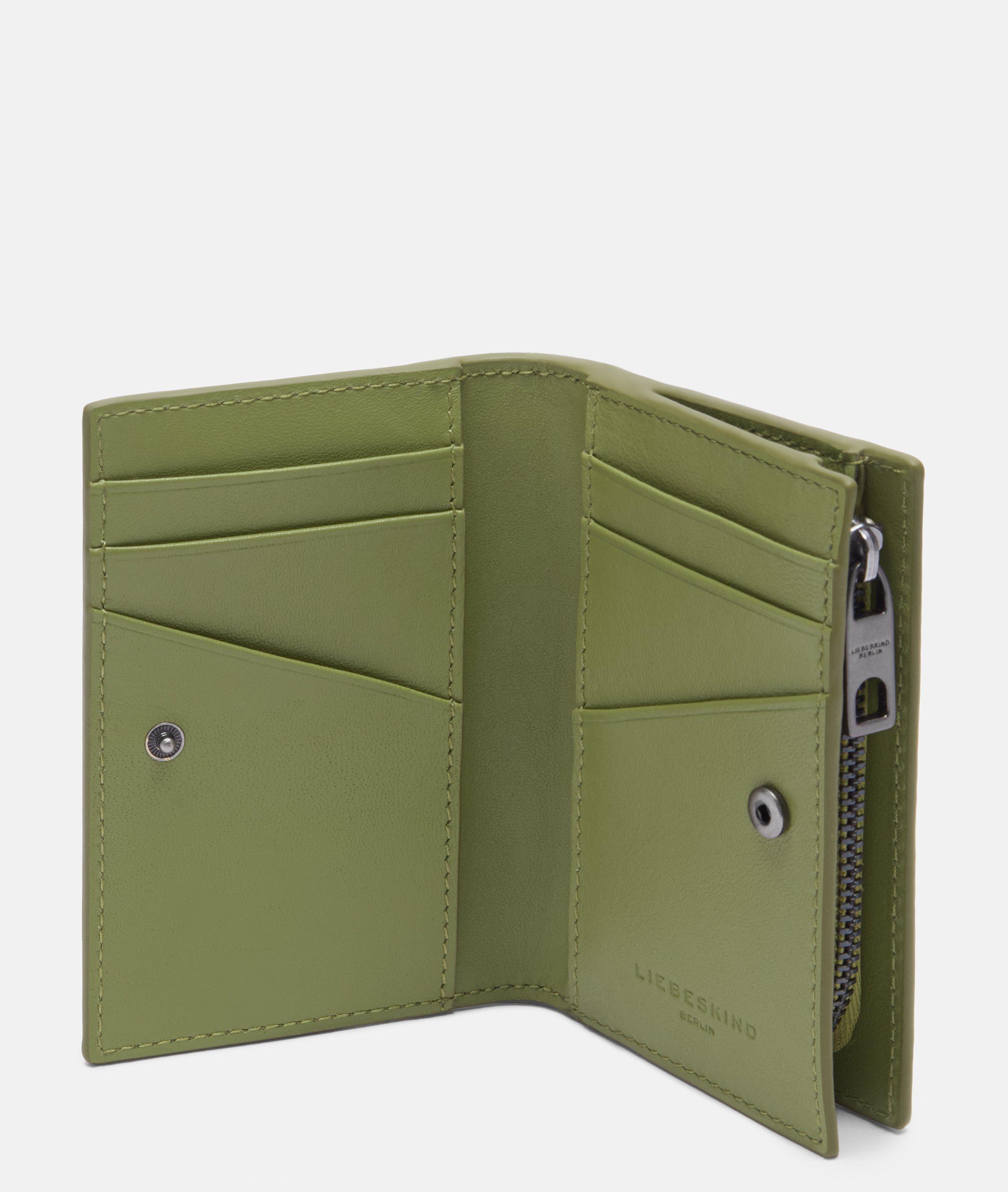 Portefeuille en vert, noir & brun