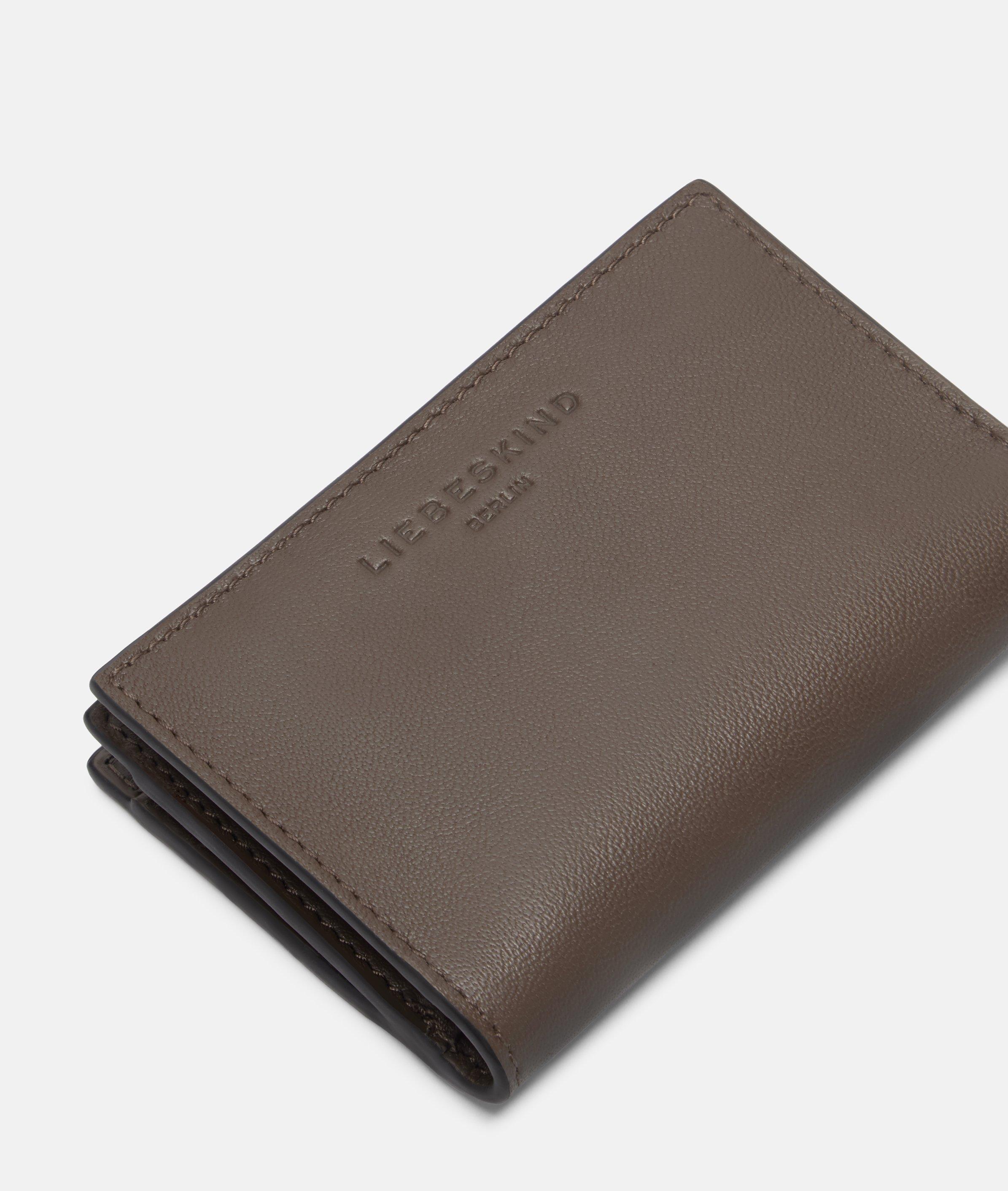 Portefeuille en brun, noir & vert