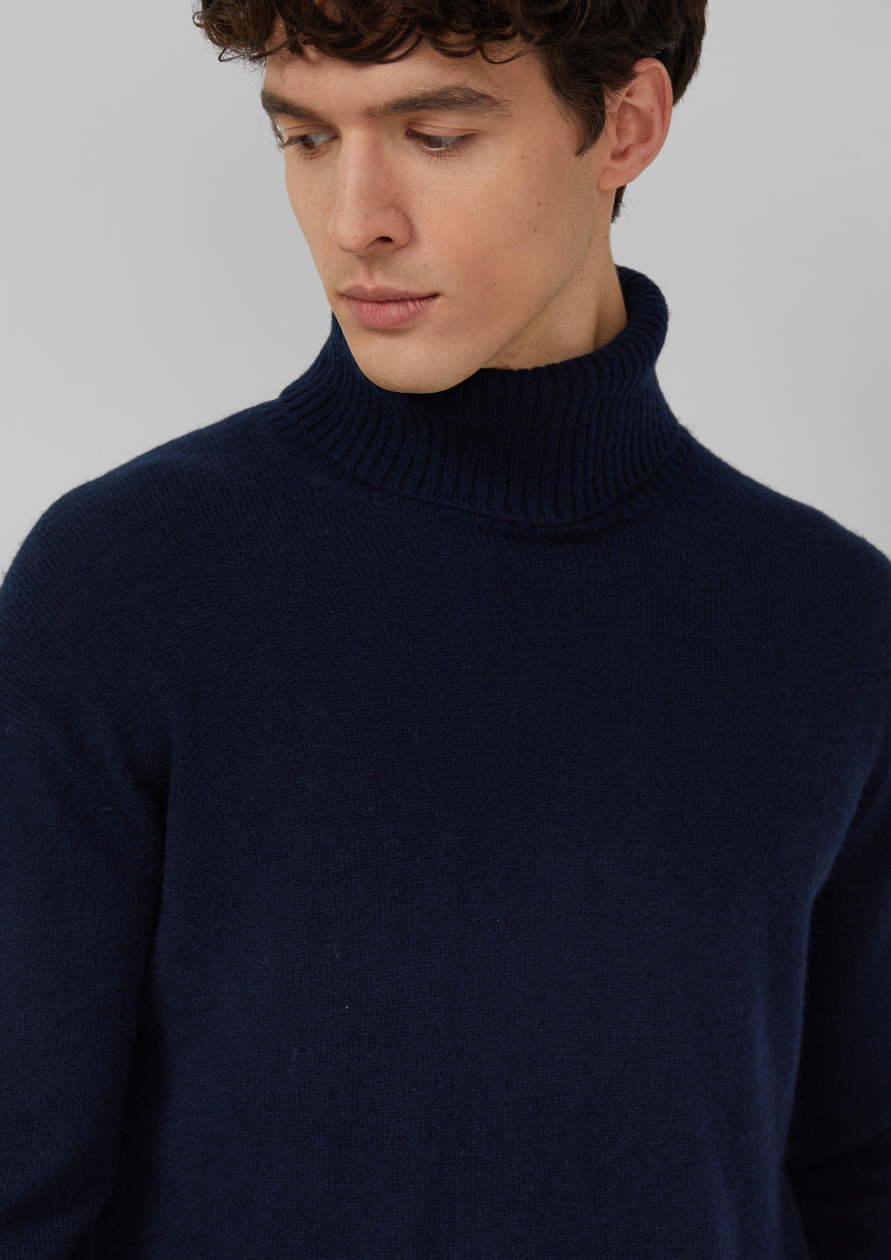 Wollmix-Pullover mit Rollkragen