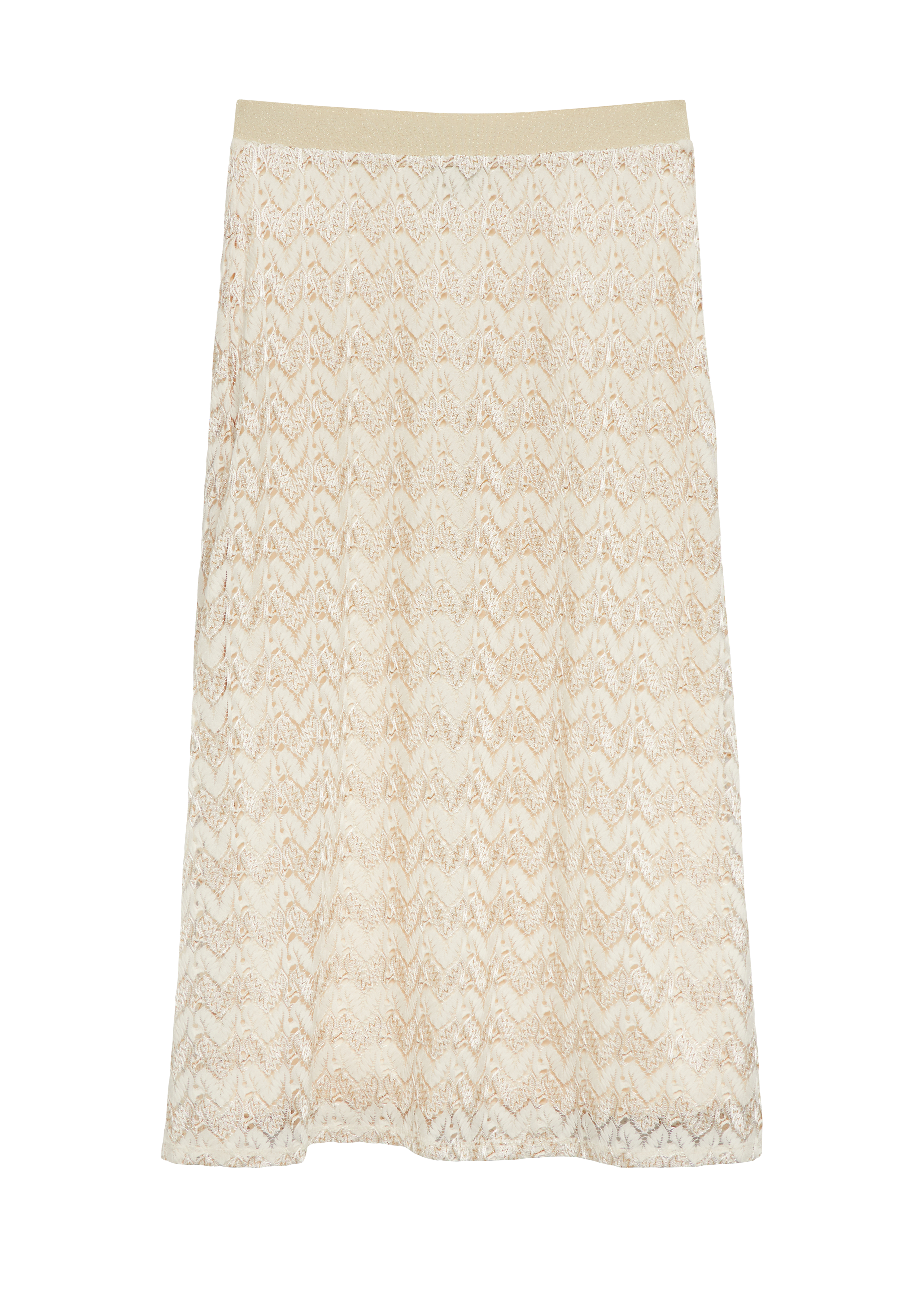 Midirok met glittergaren en ajourpatroon