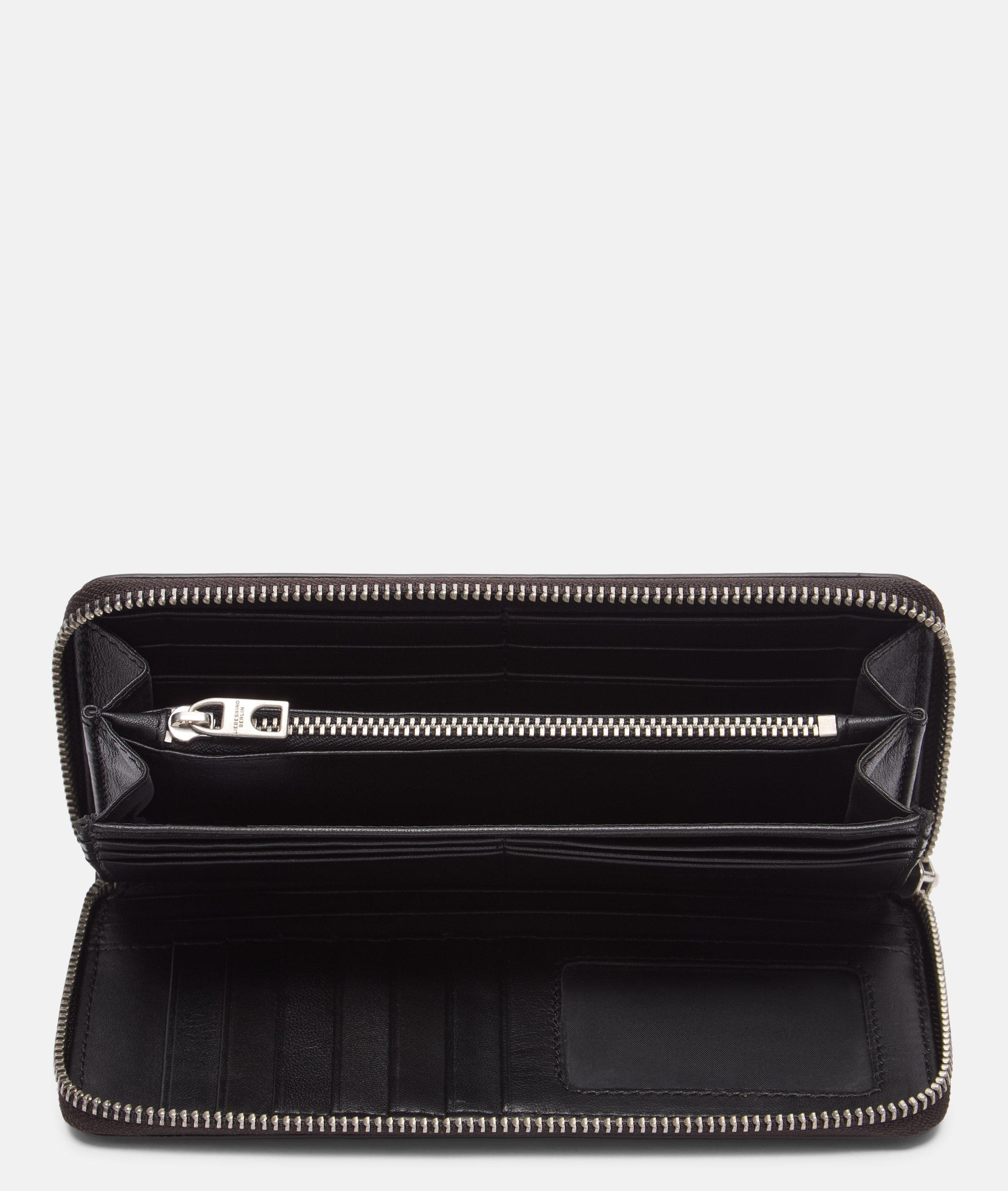 Portemonnee in bruin & rood