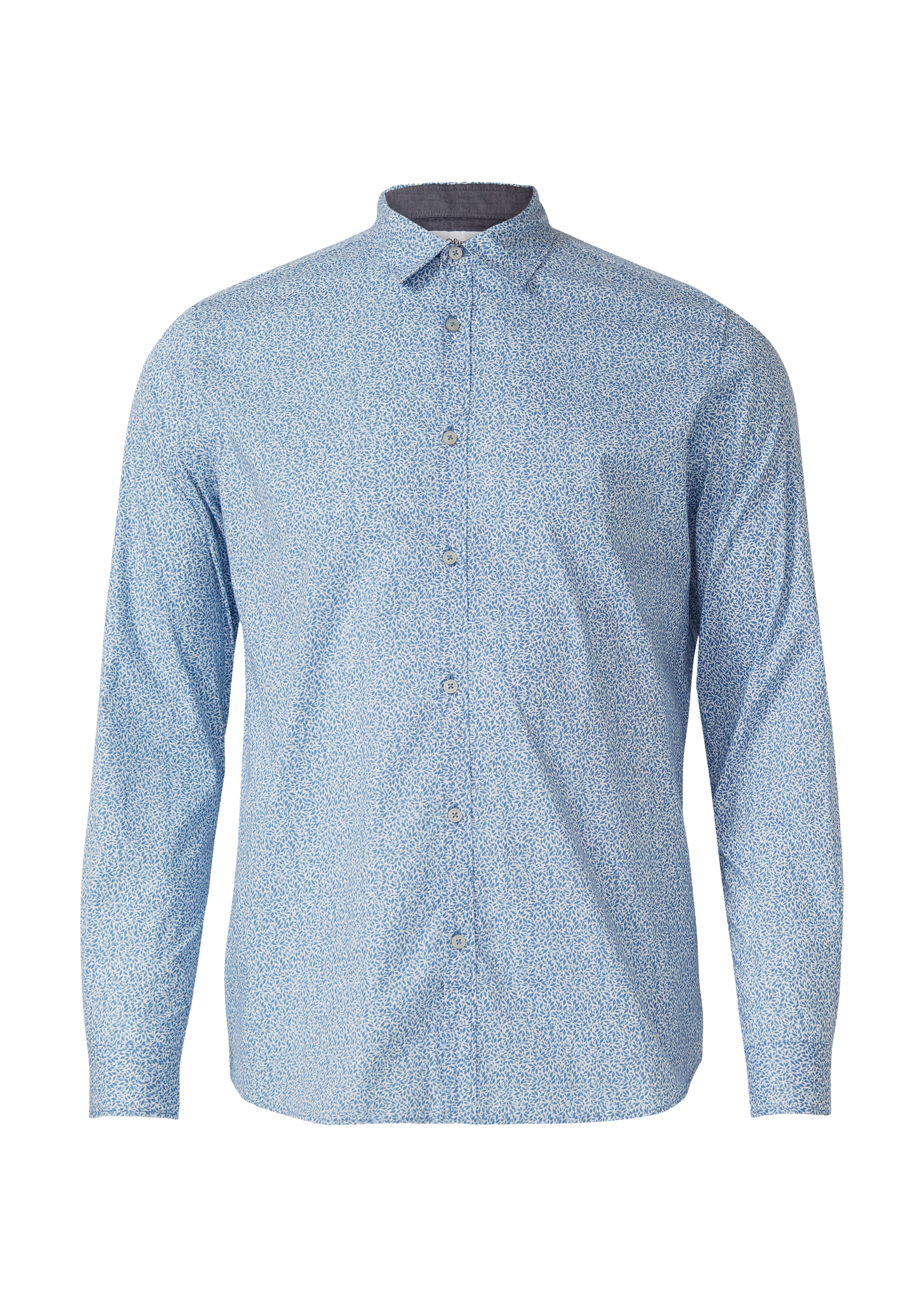 Hemd aus Baumwollstretch mit All-over-Print