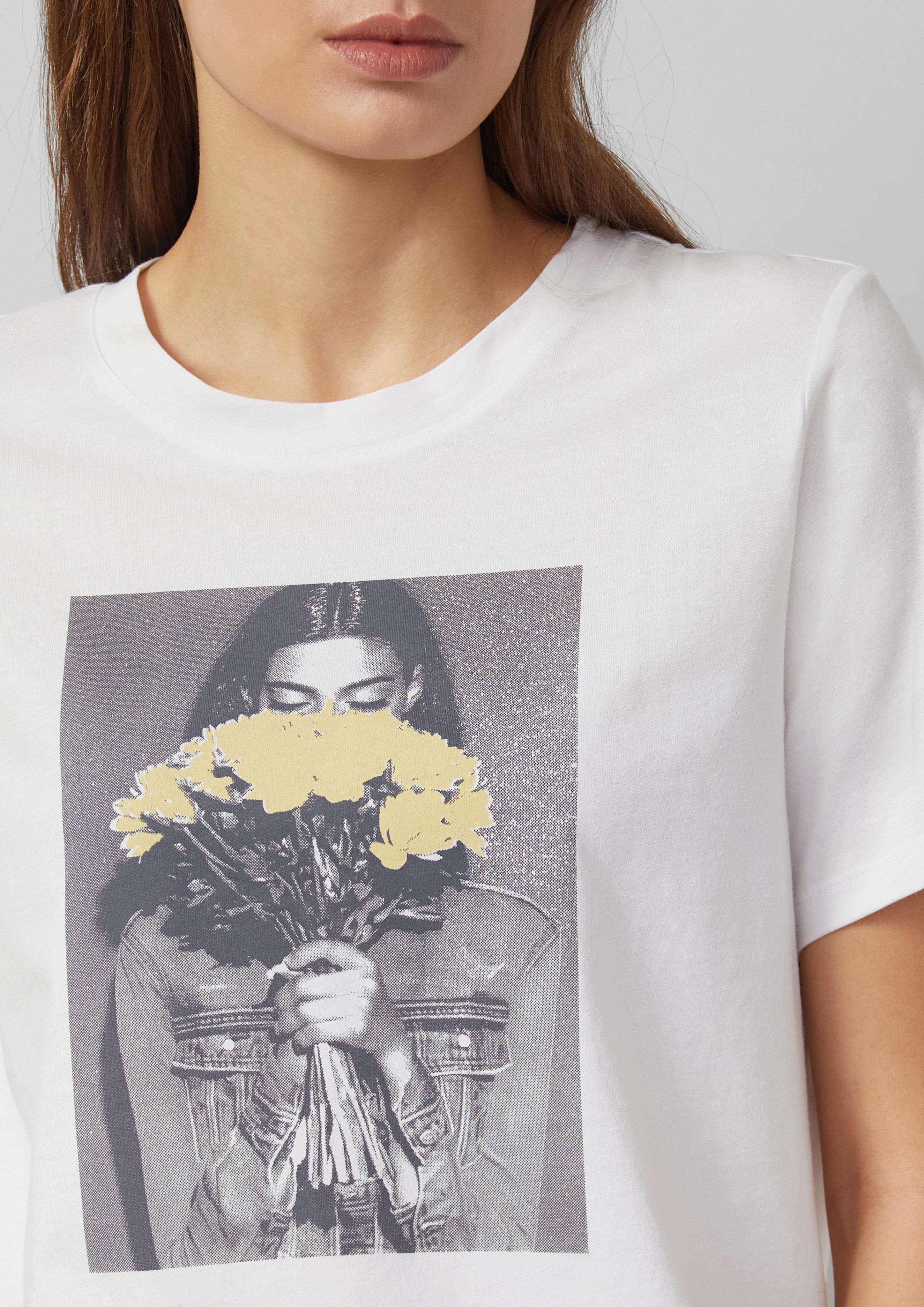 Baumwoll-T-Shirt mit Frontprint