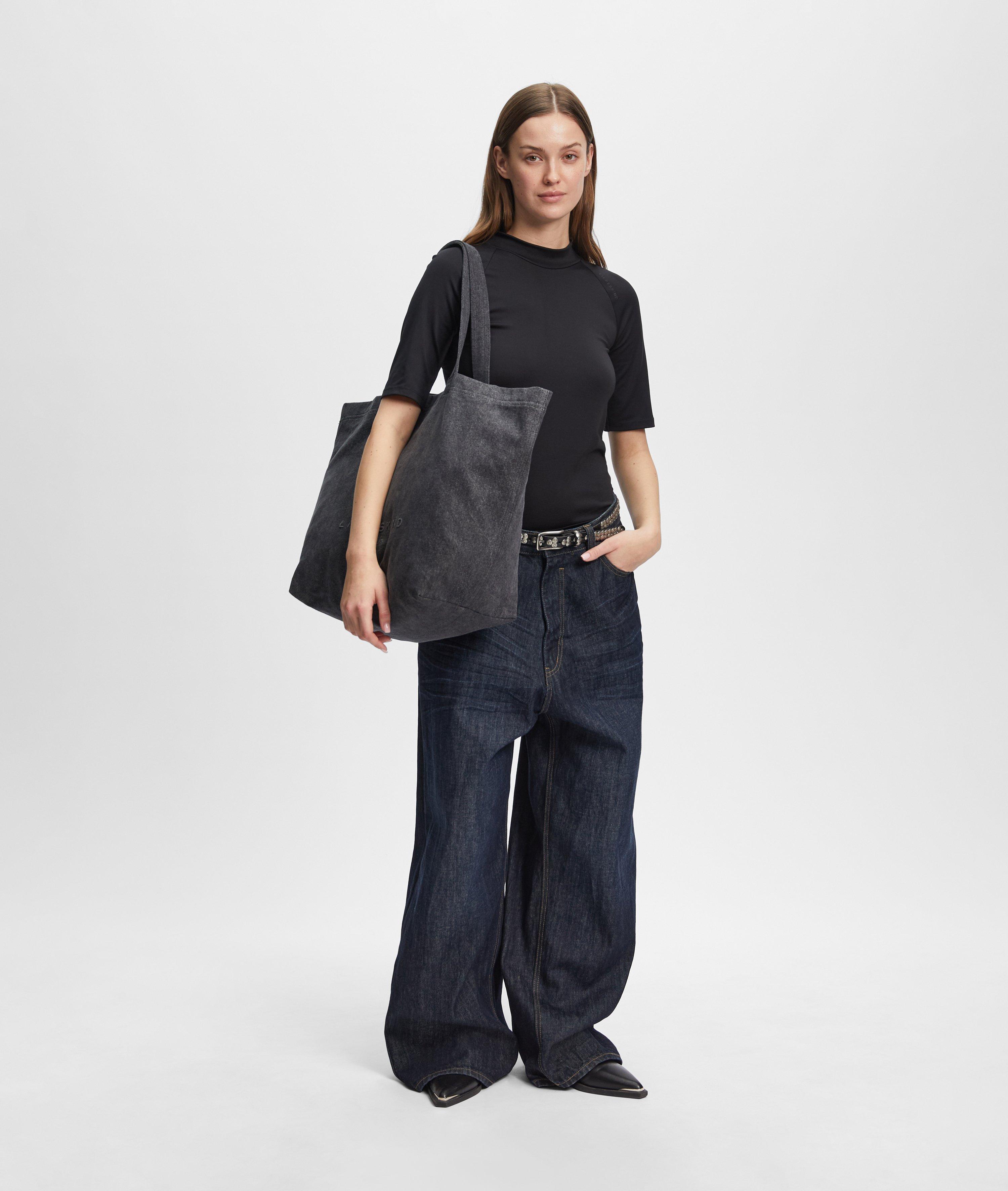 Denim Shopper XL in schwarz & blau