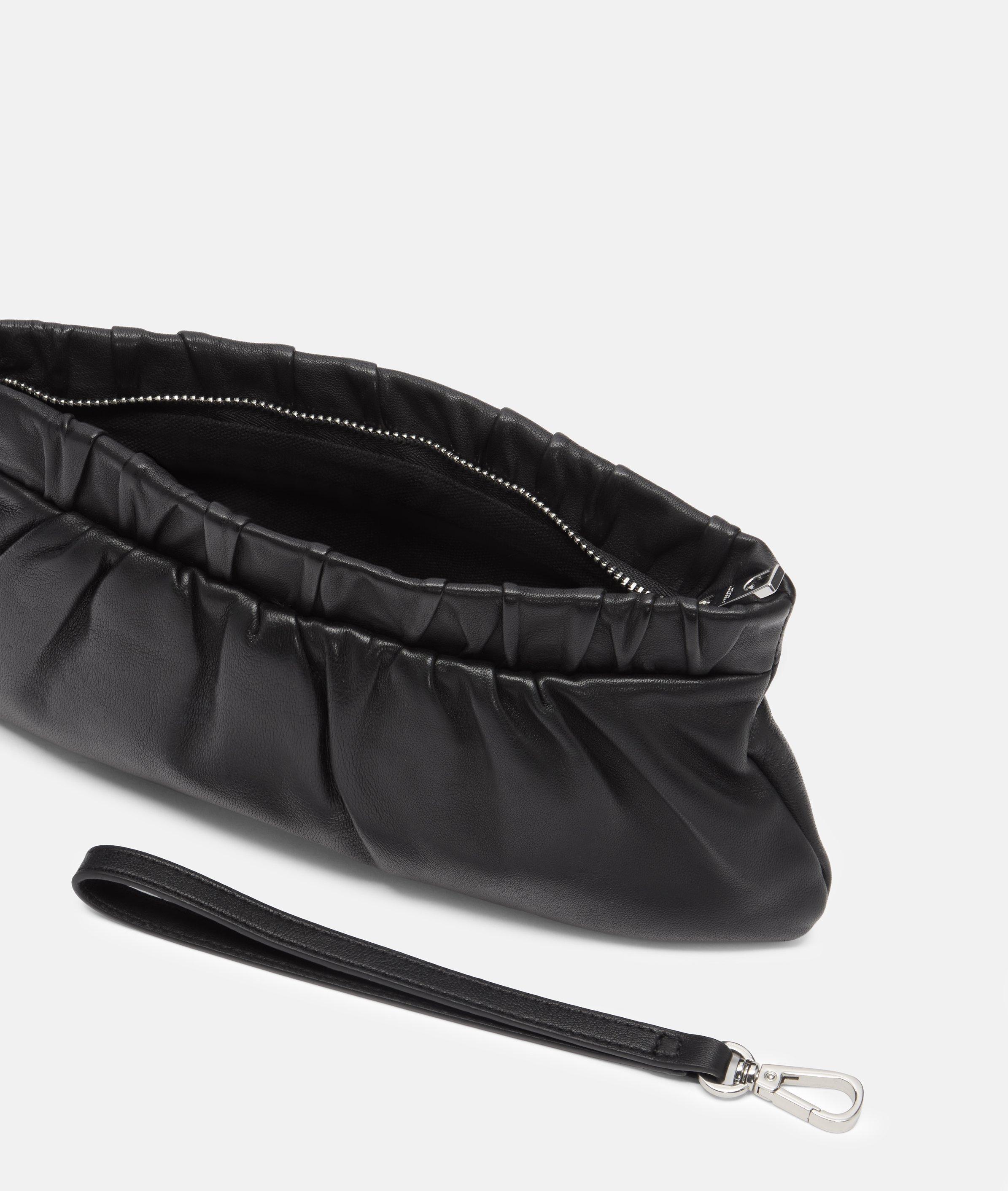 Clutch S in schwarz, beige, grün & blau