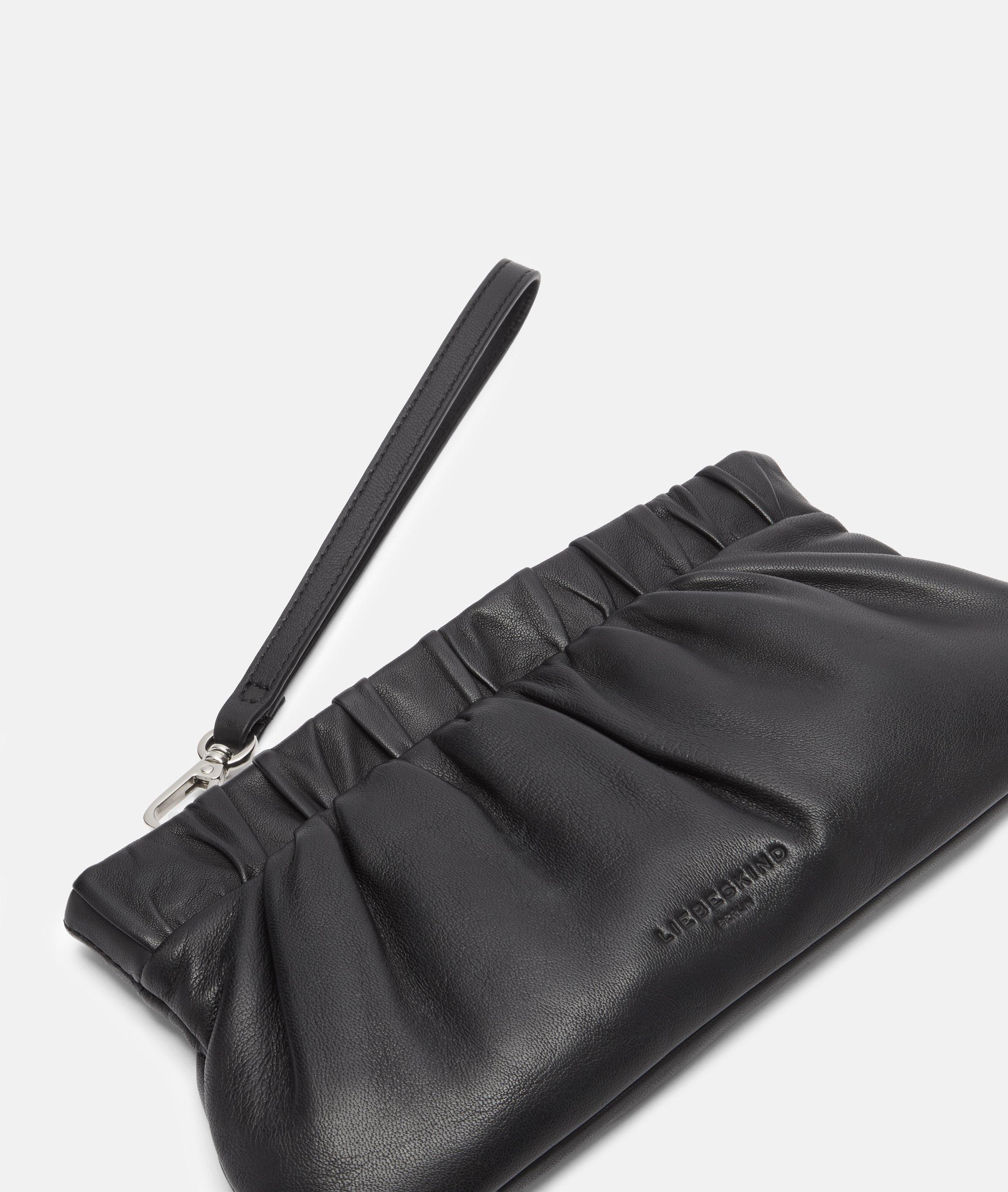 Clutch S in schwarz, beige, grün & blau