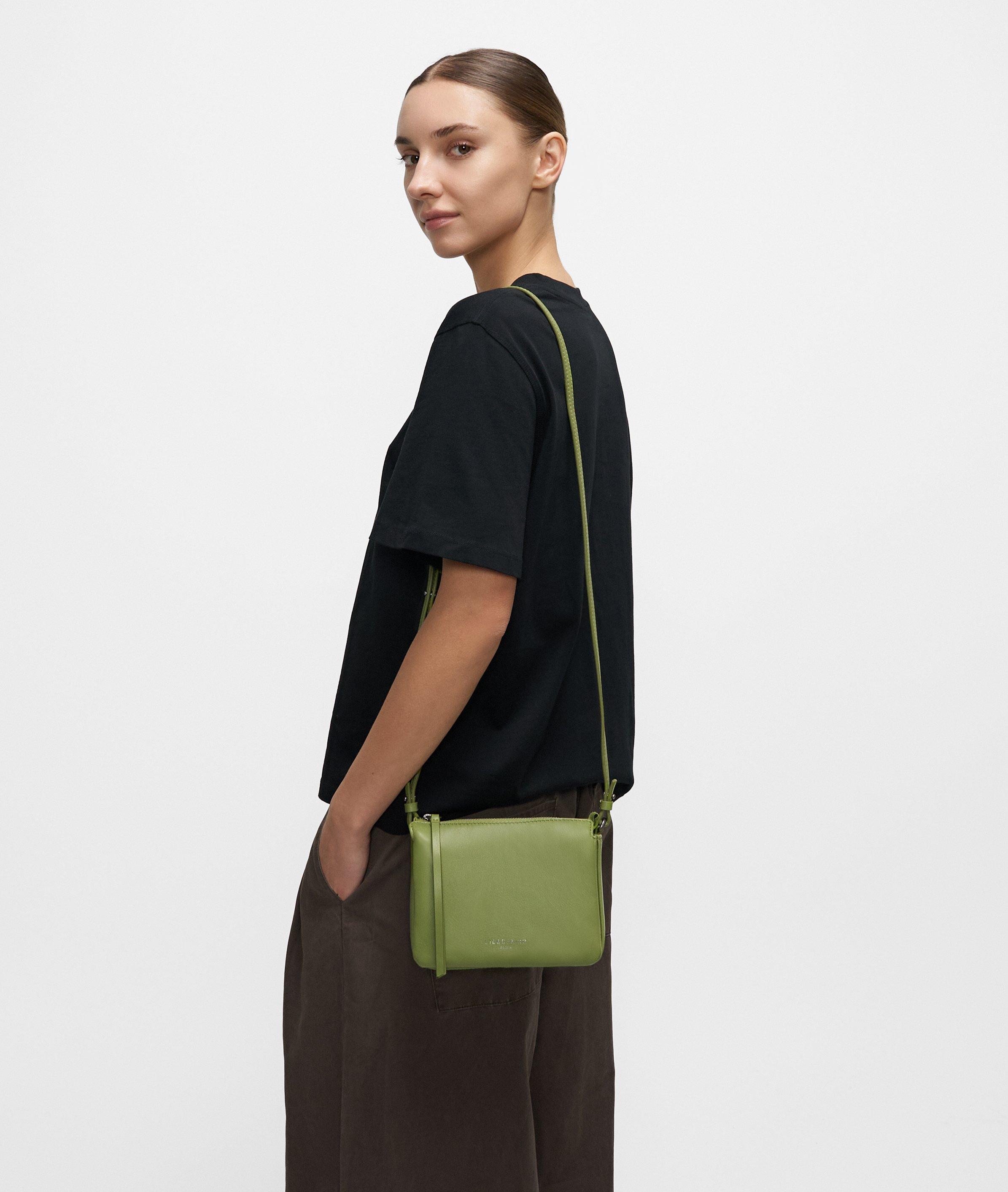 Nina Crossbody XS in green, beige, blue & black