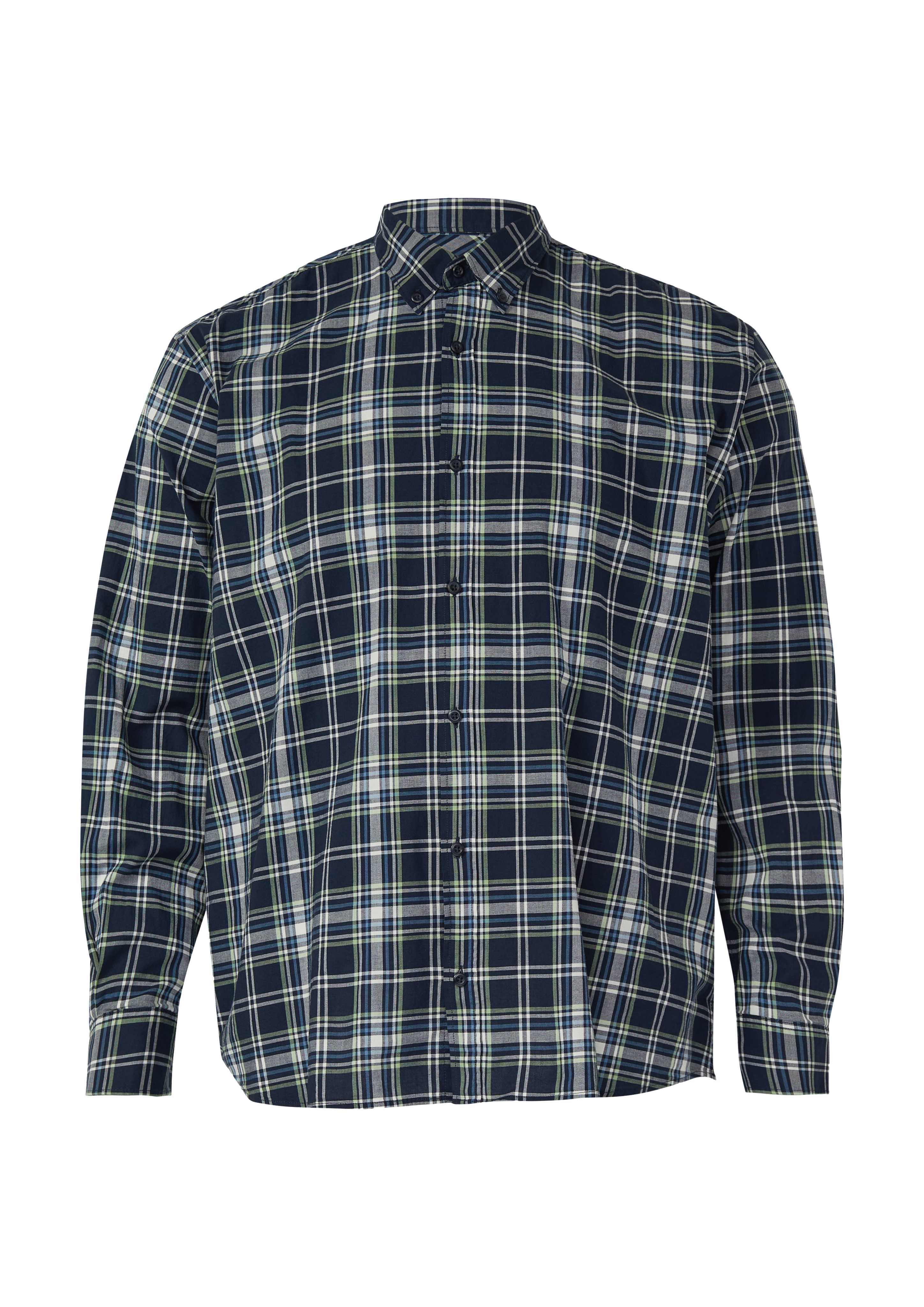 Regular Fit: Kariertes Baumwollhemd mit Button-Down-Kragen