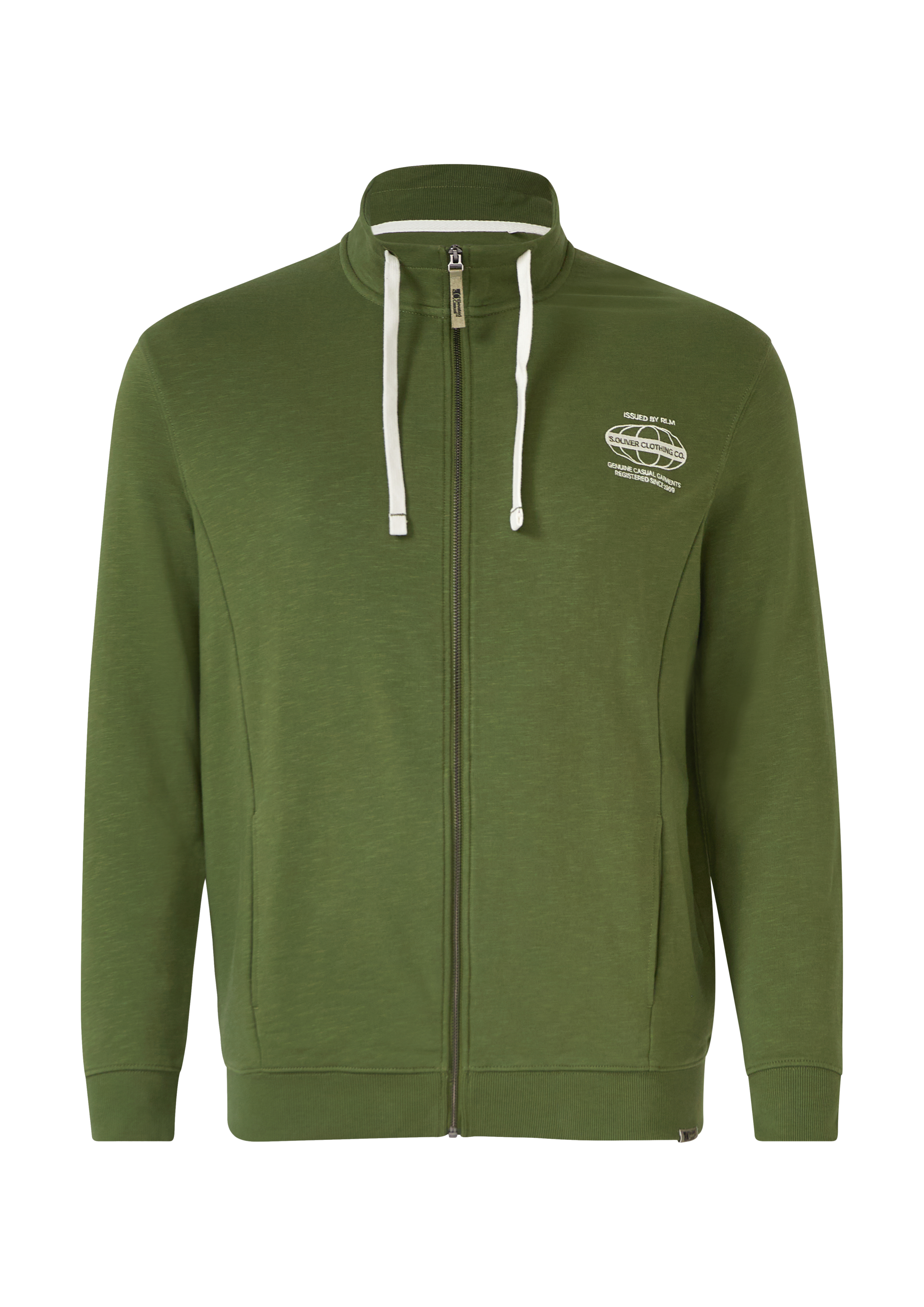s.Oliver Sweatshirt-Jacke Mit Flammgarnstruktur Und Artwork