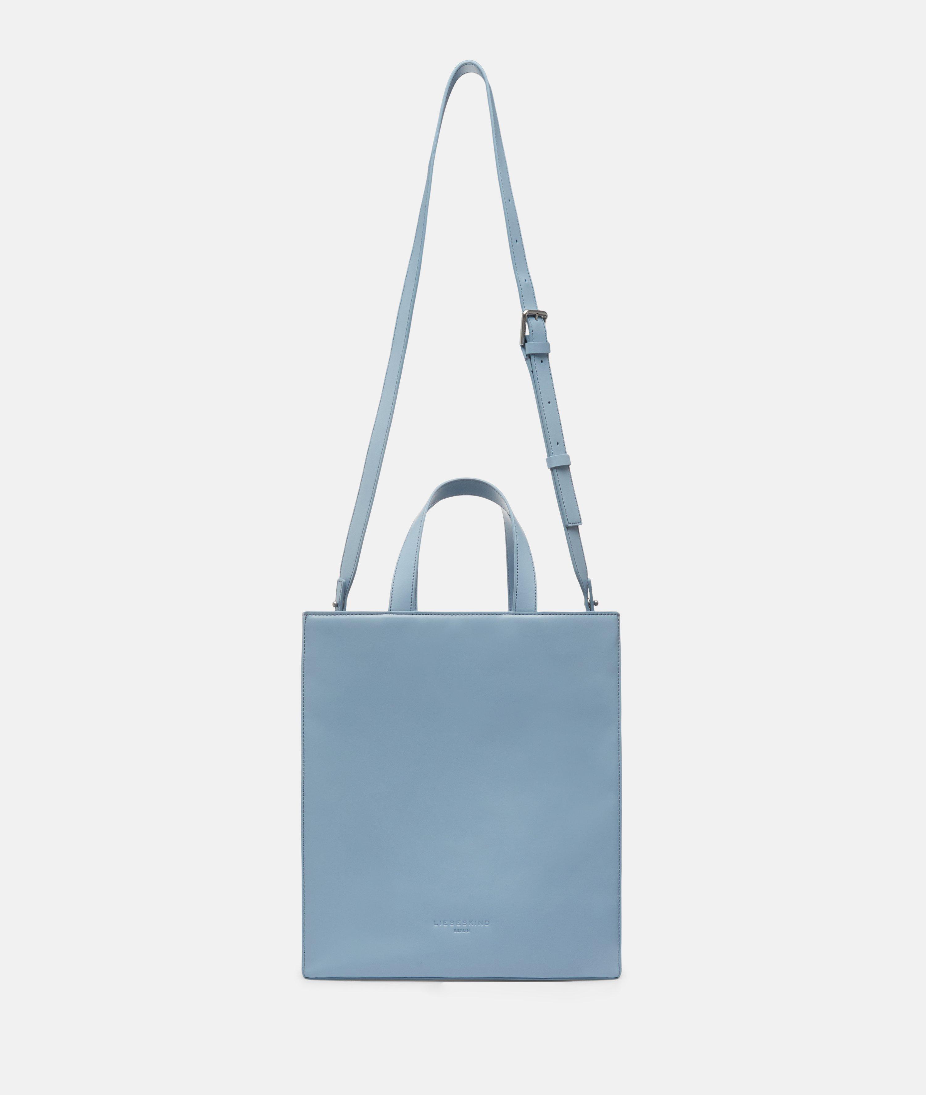 Tote in blue & brown