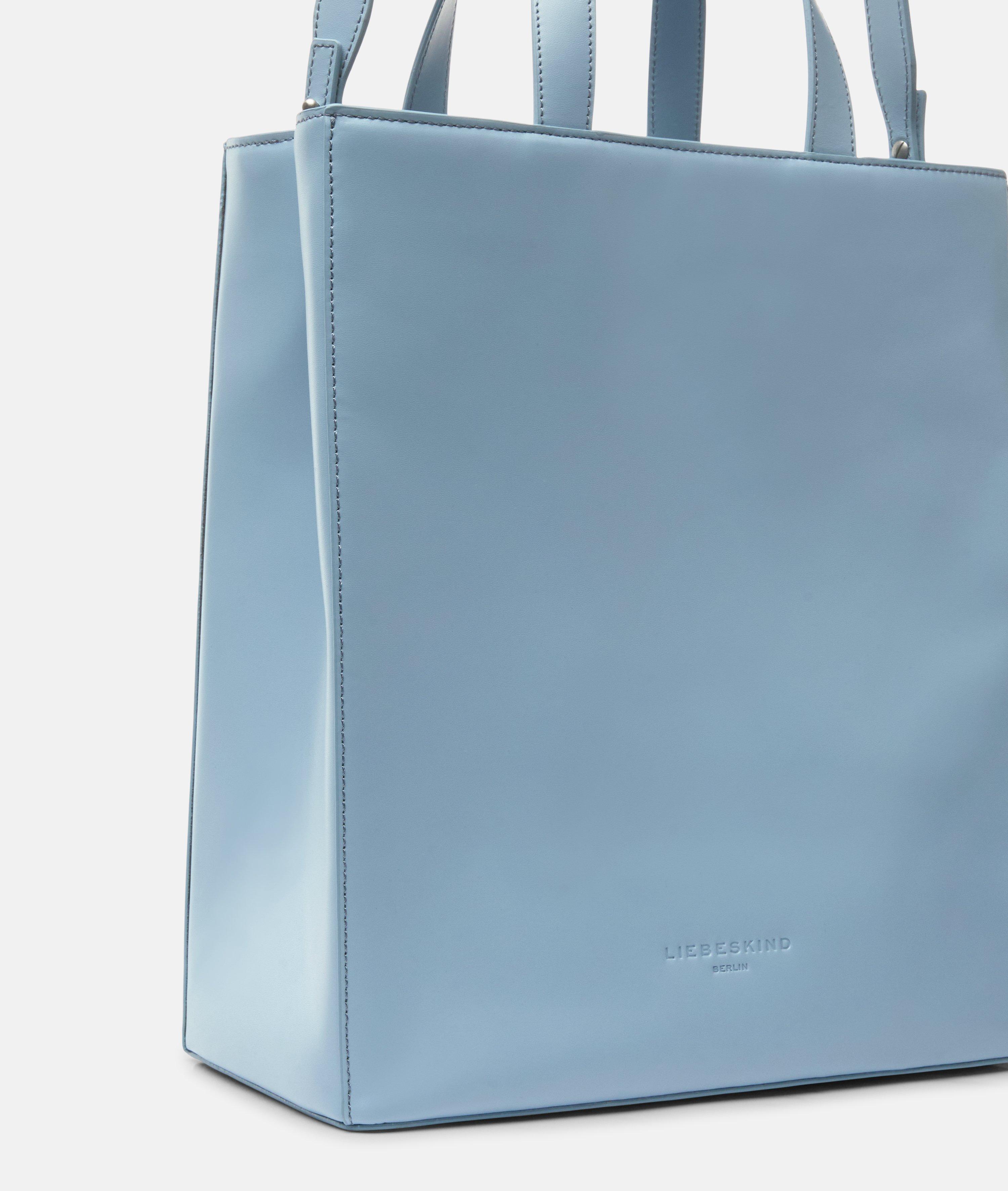 Tote in blue & brown