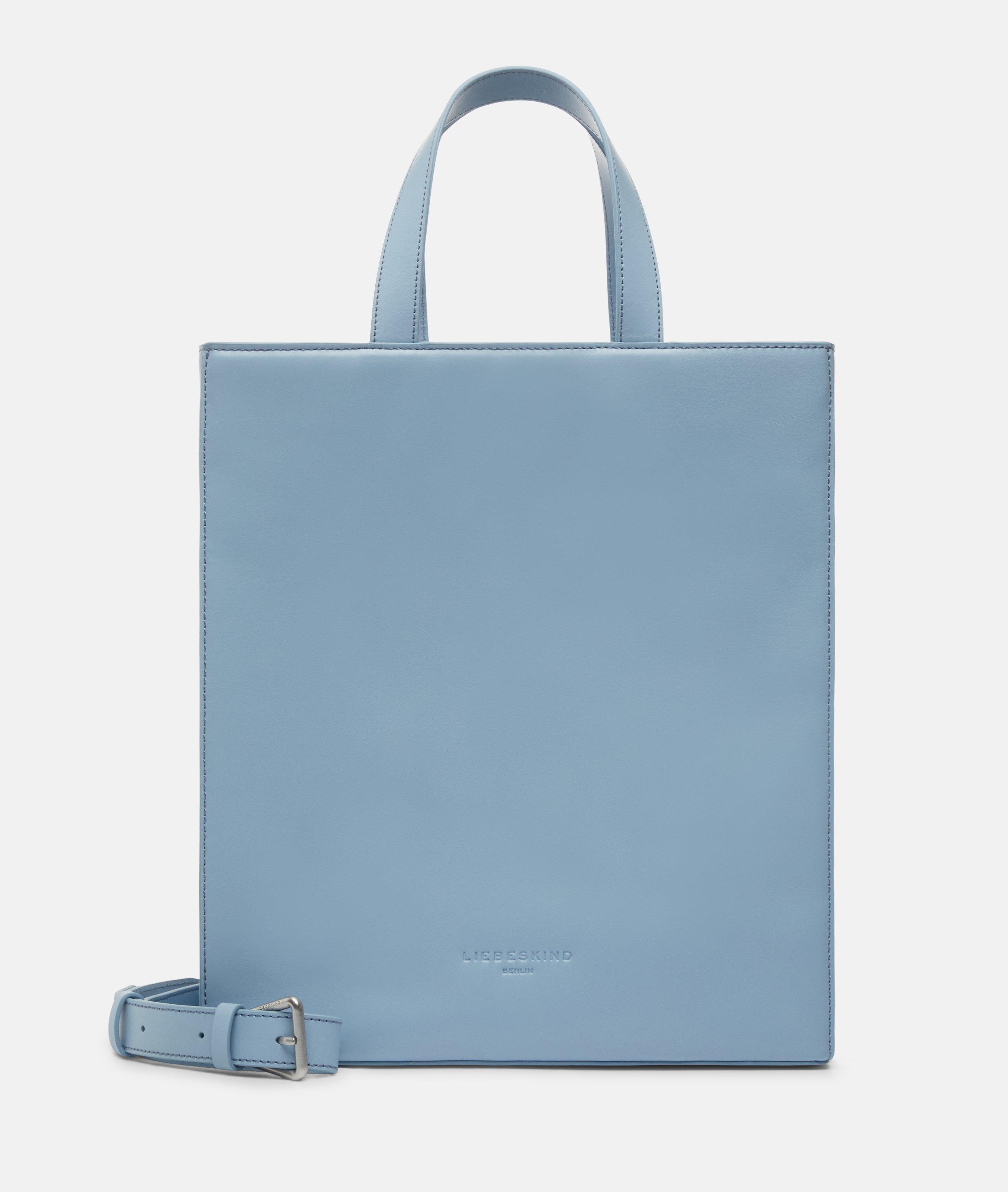 Tote in blue & brown