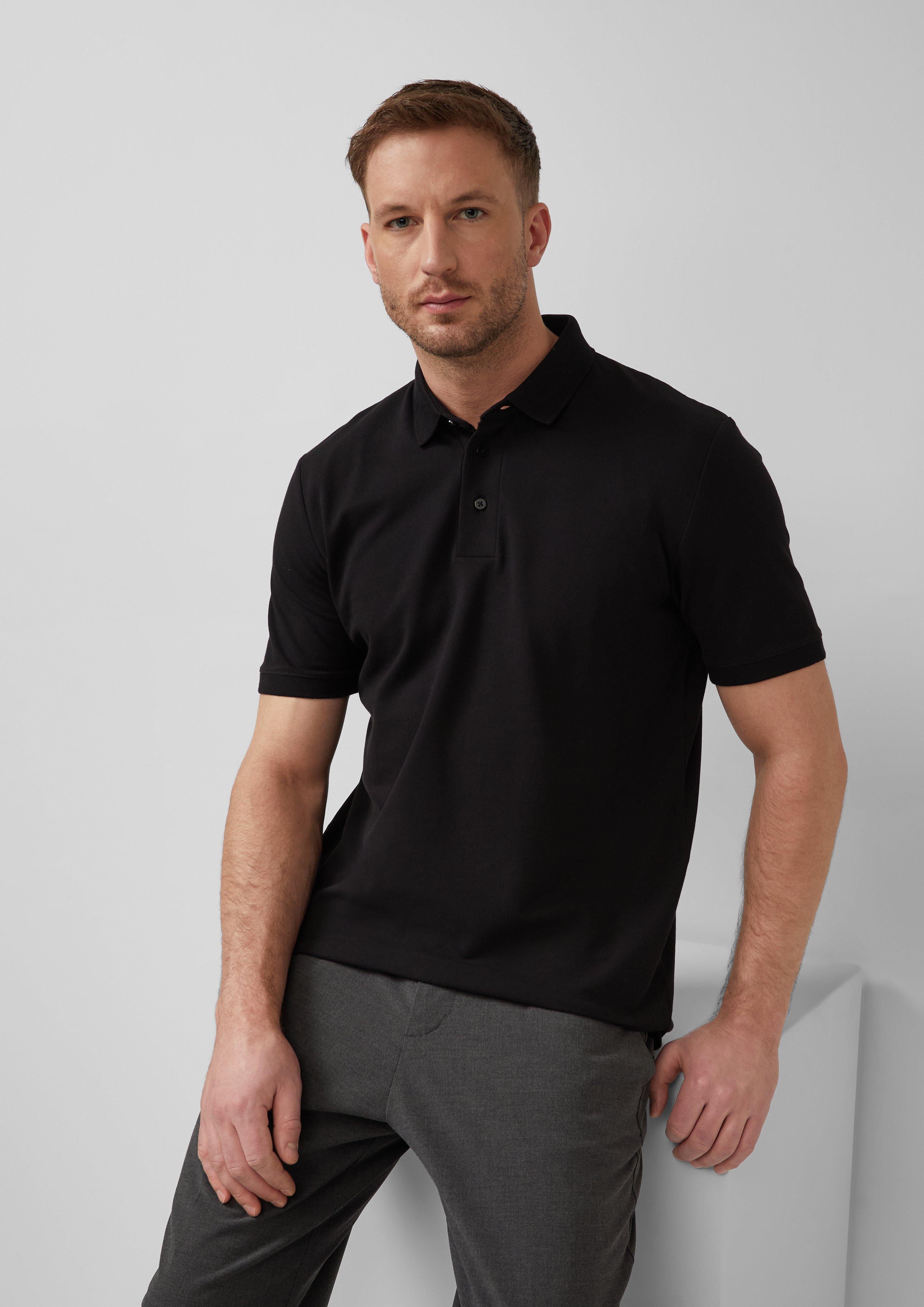 Thumbnail - Poloshirt aus elastischem Baumwollmix-Piqué