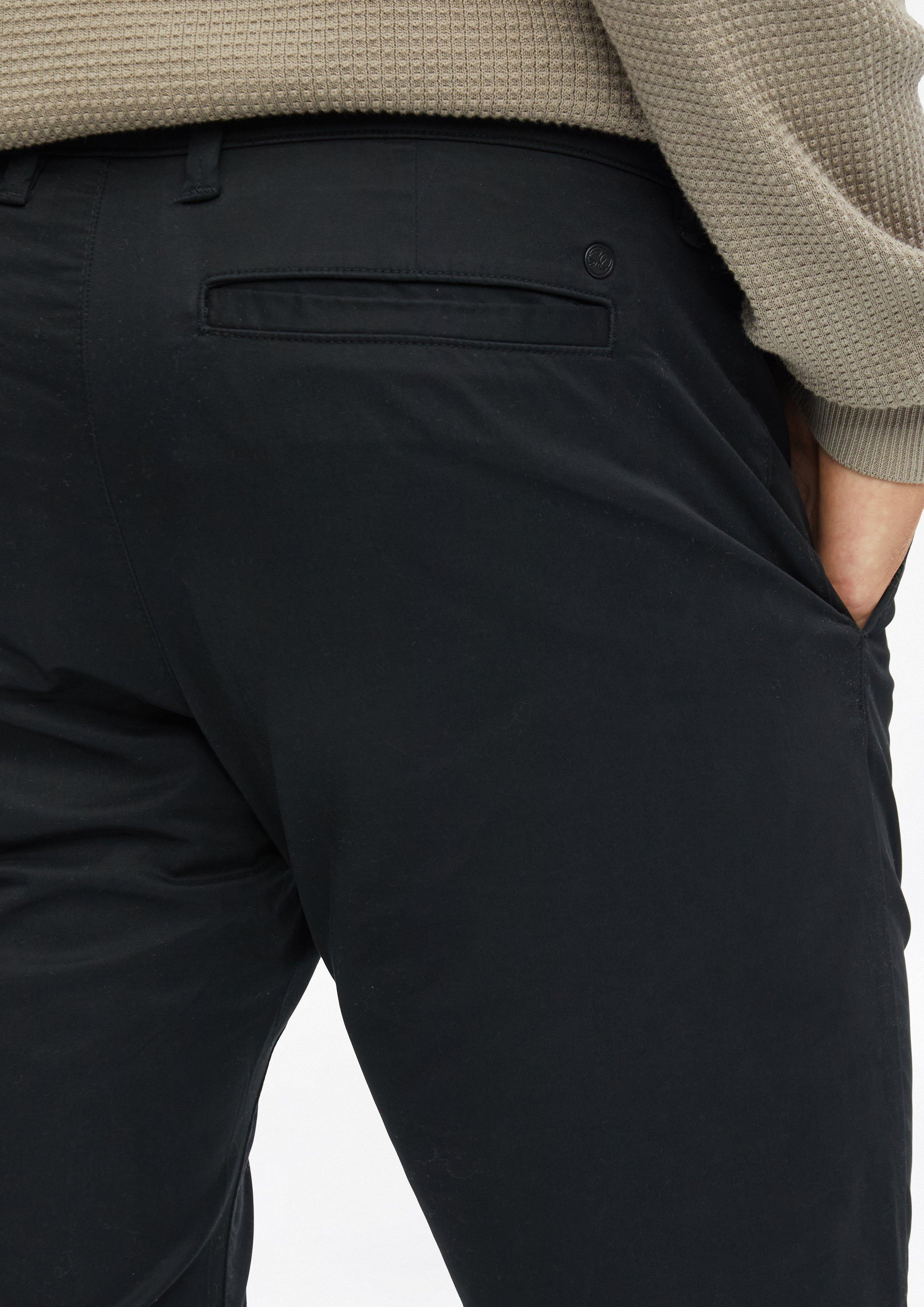 Moški Hlače Chino iz finega bombažnega streča v barvi črna od s.Oliver BLACK LABEL