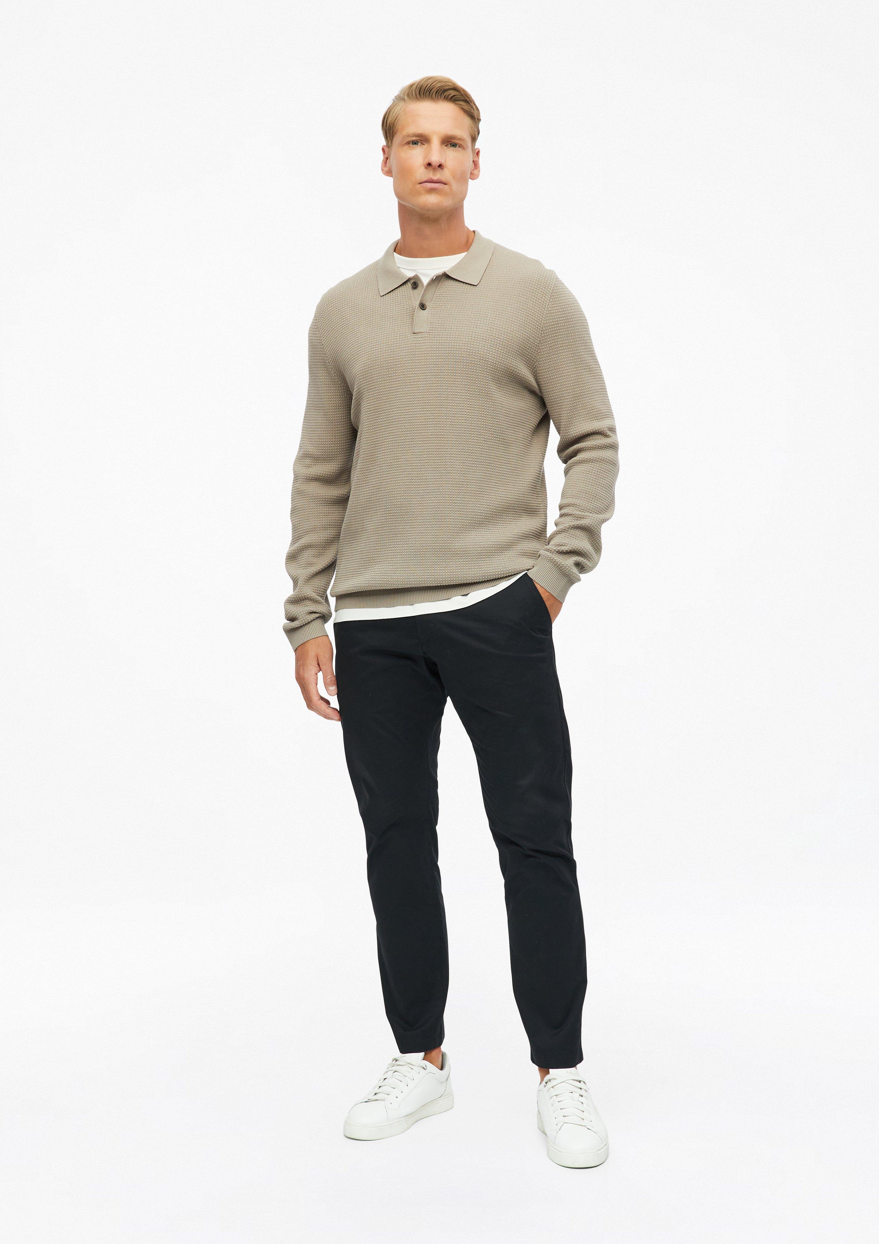 Chinohose aus feinem Baumwollstretch in Farbe schwarz von s.Oliver BLACK LABEL