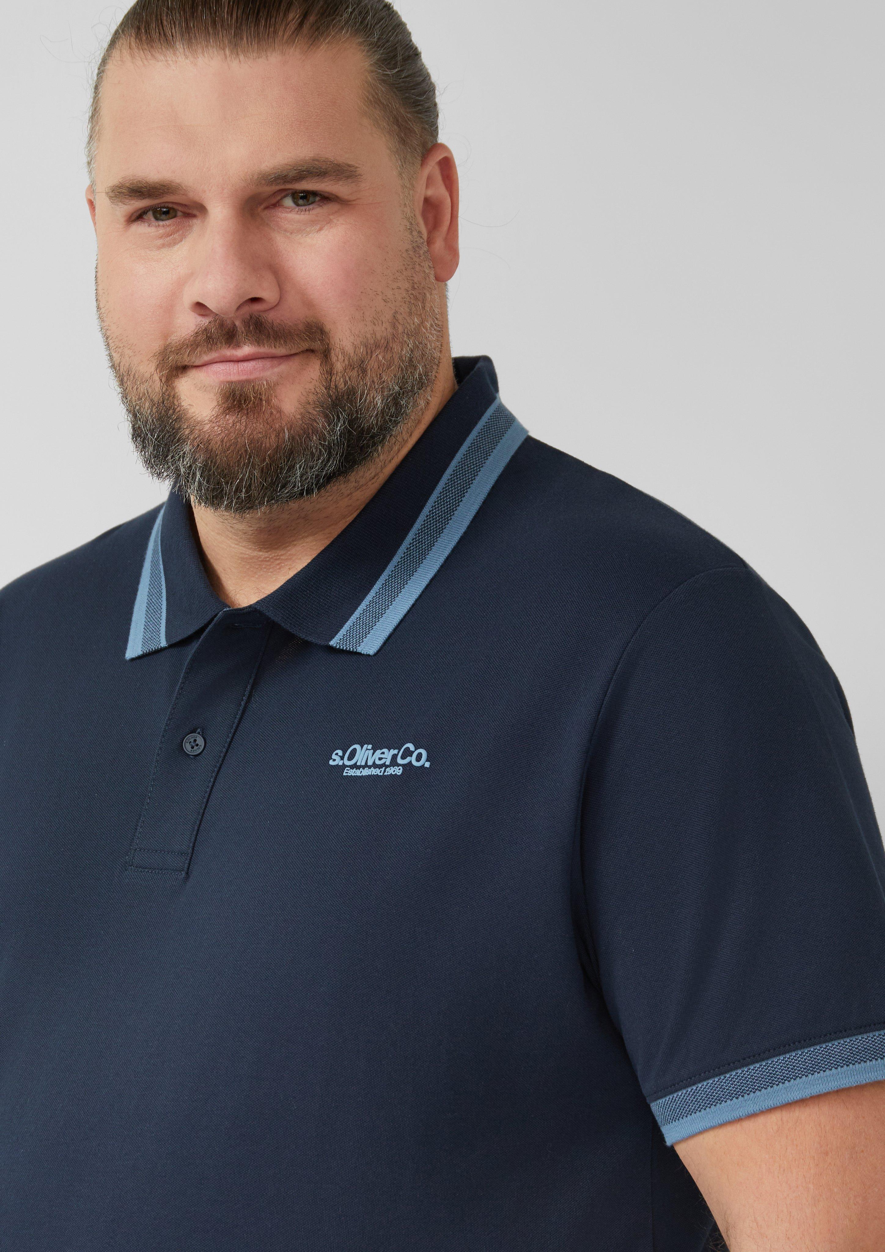 Poloshirt aus Piqué mit Kontrast-Details
