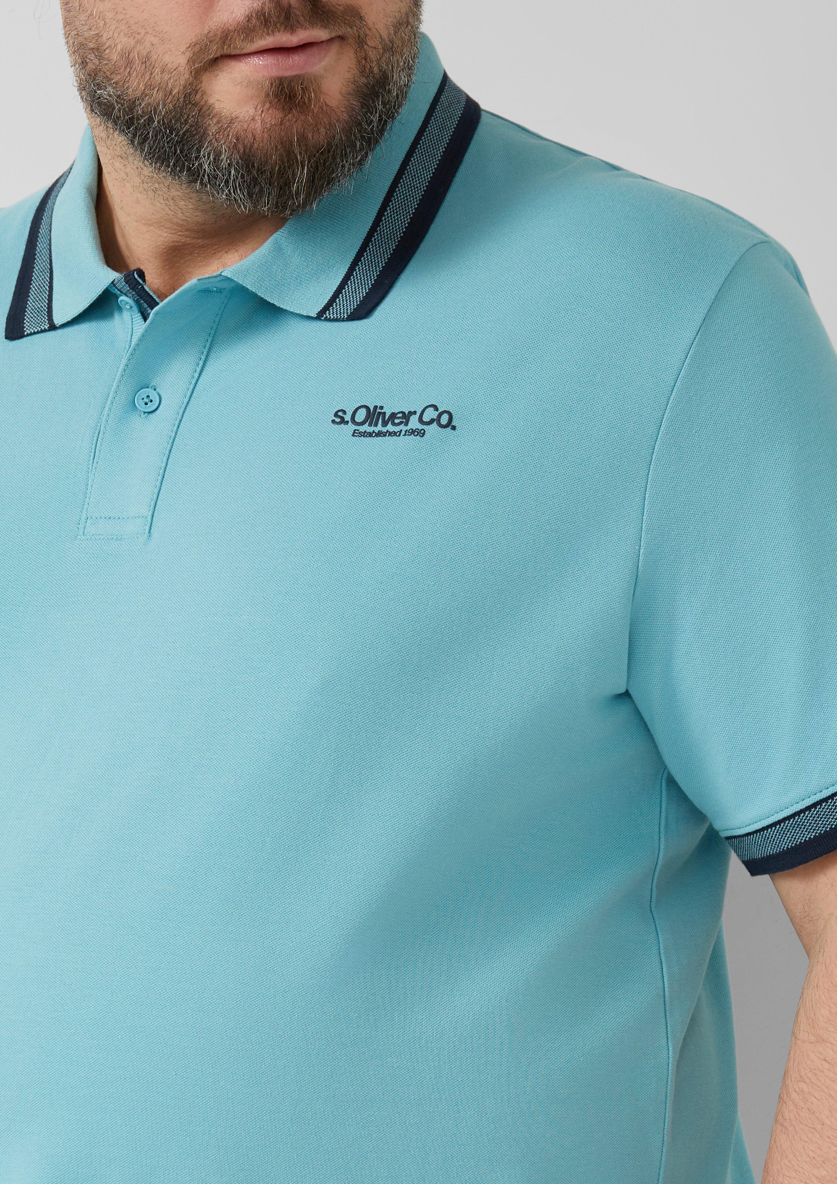 Poloshirt aus Piqué mit Kontrast-Details
