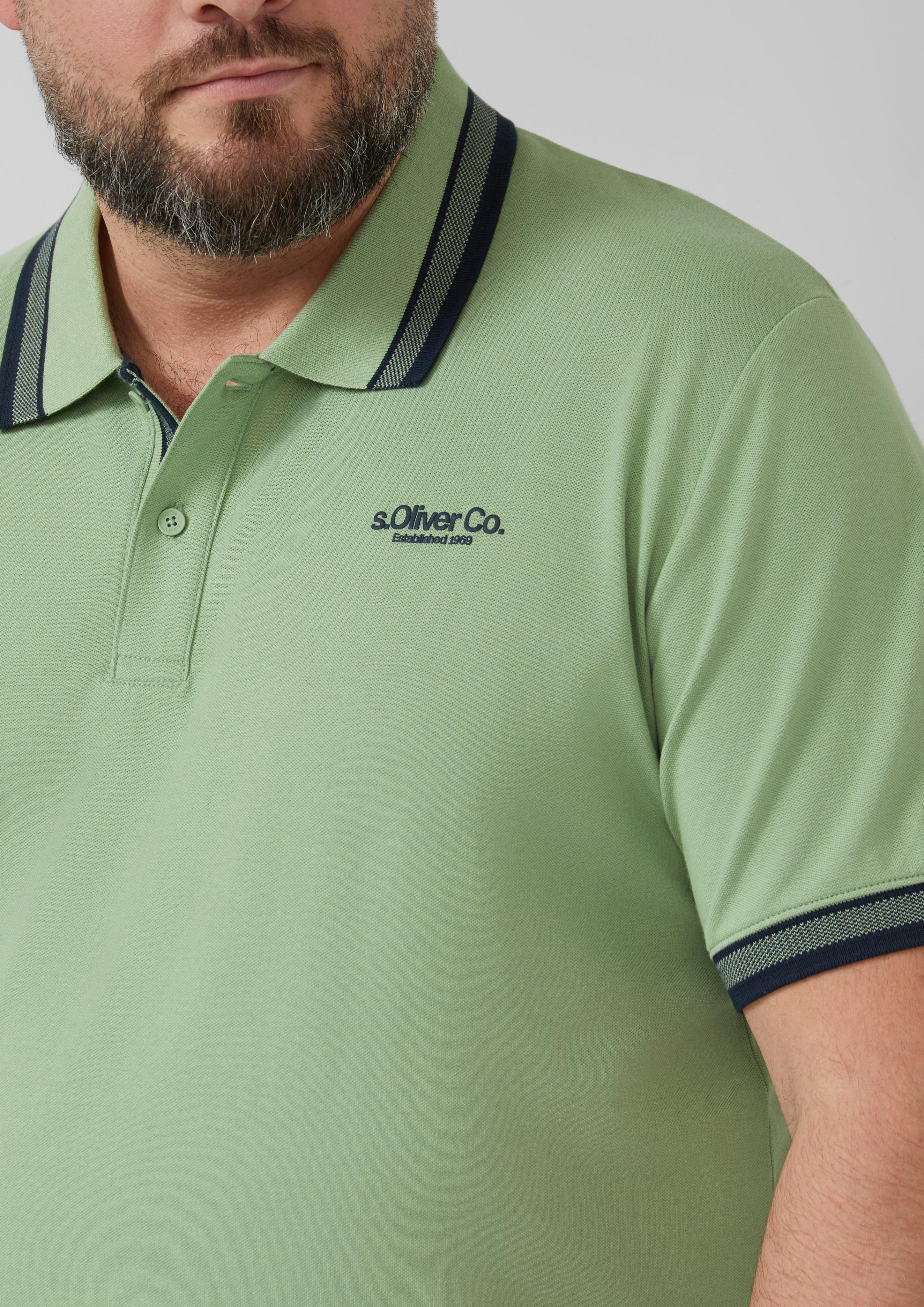 Poloshirt aus Piqué mit Kontrast-Details