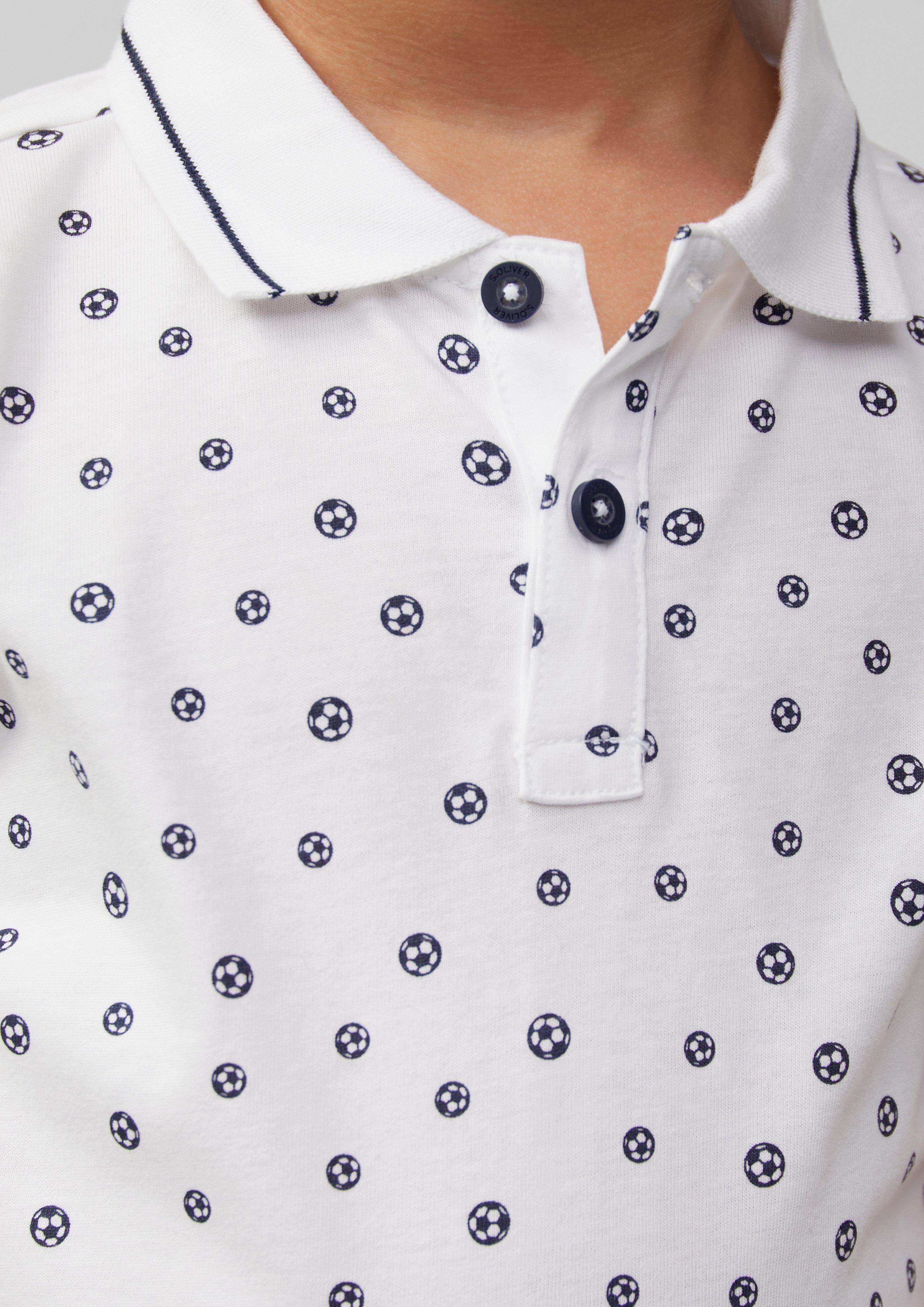 Poloshirt aus Jersey mit All-over-Print