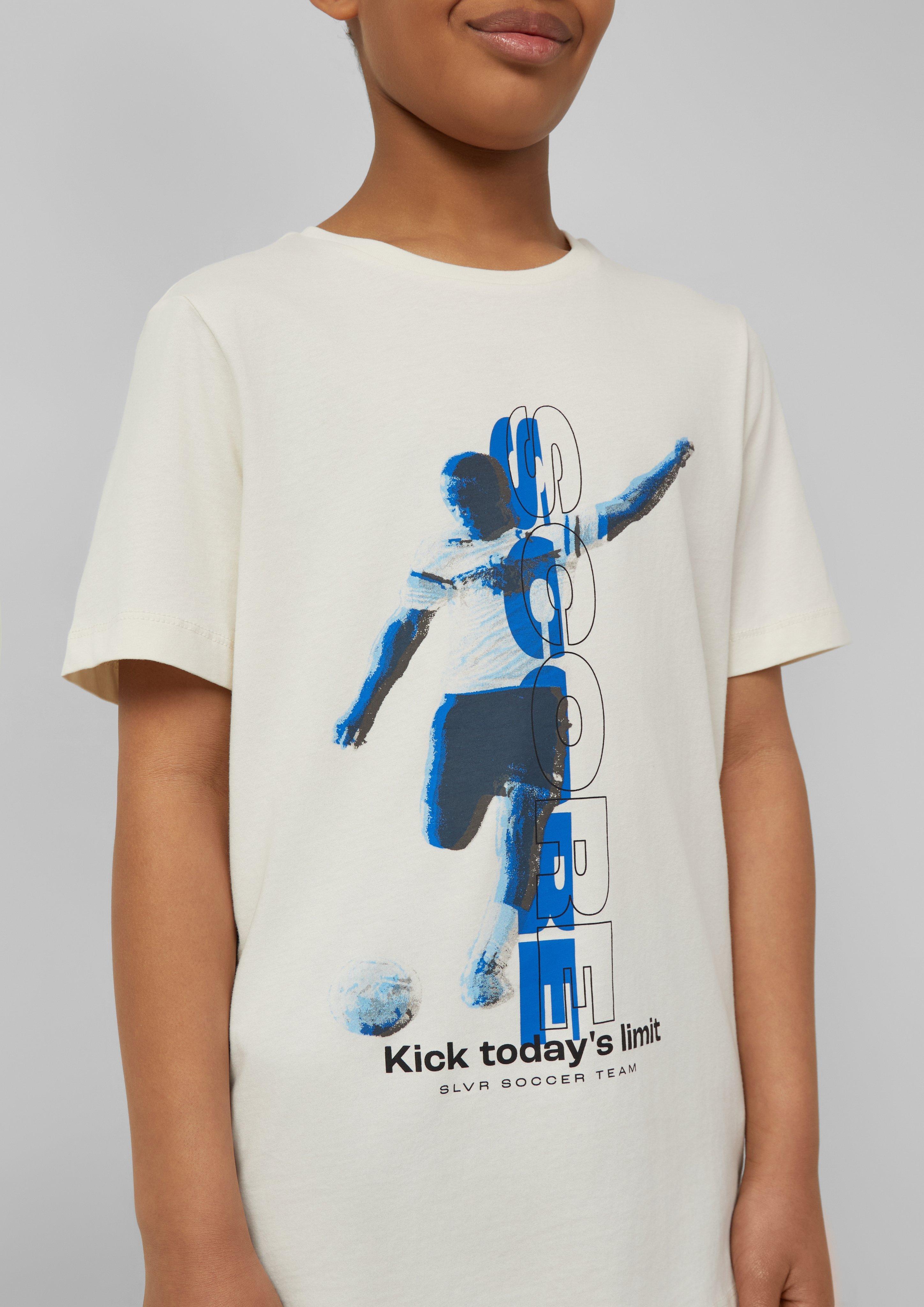 Thumbnail - T-Shirt mit Fußball-Print