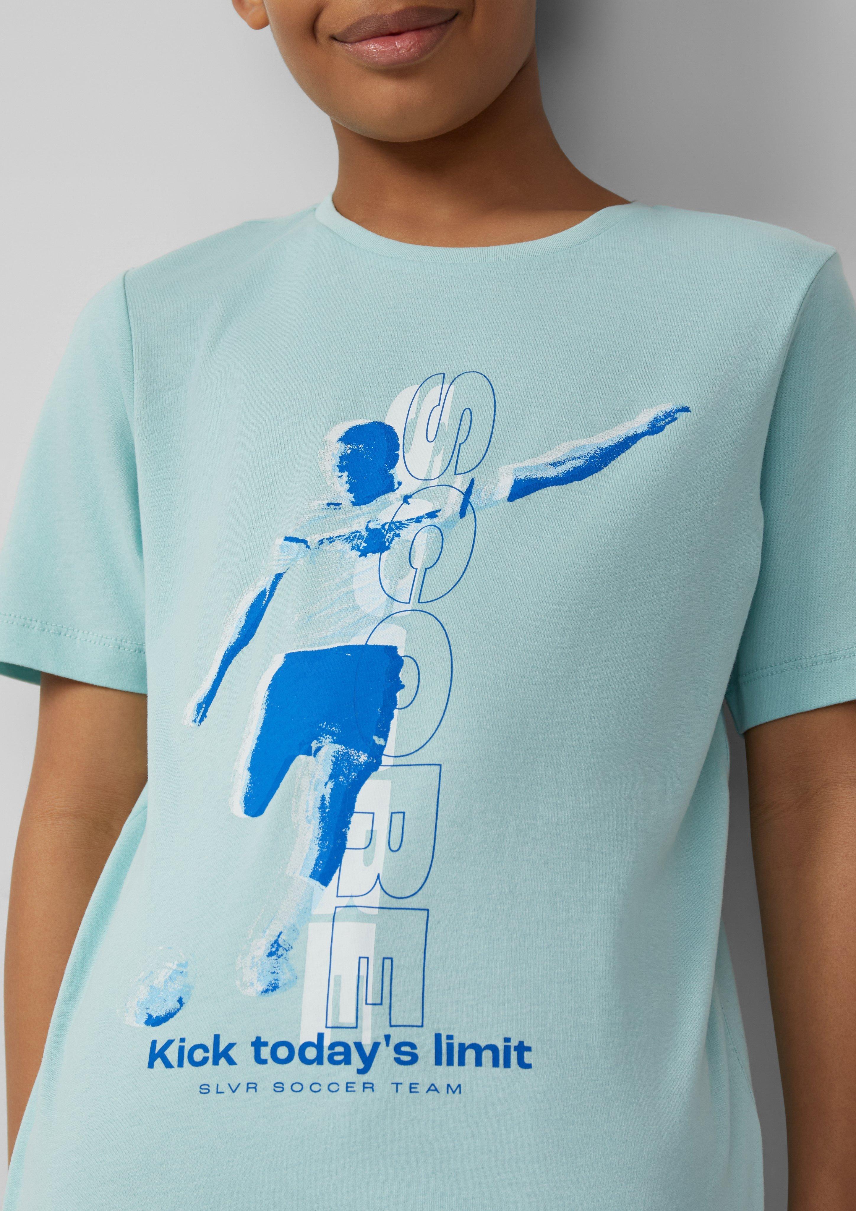 T-Shirt mit Fußball-Print