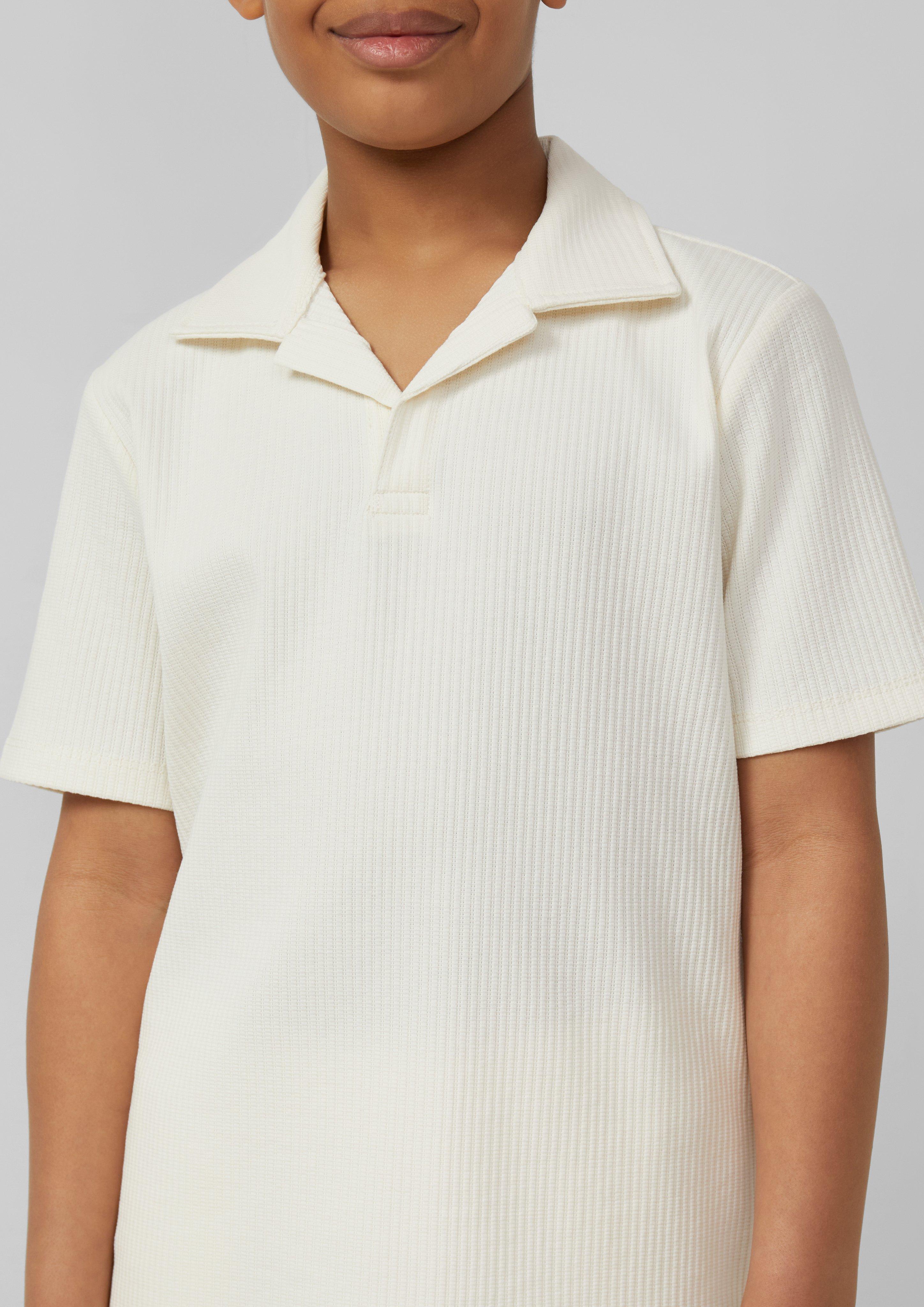 Strukturiertes Poloshirt