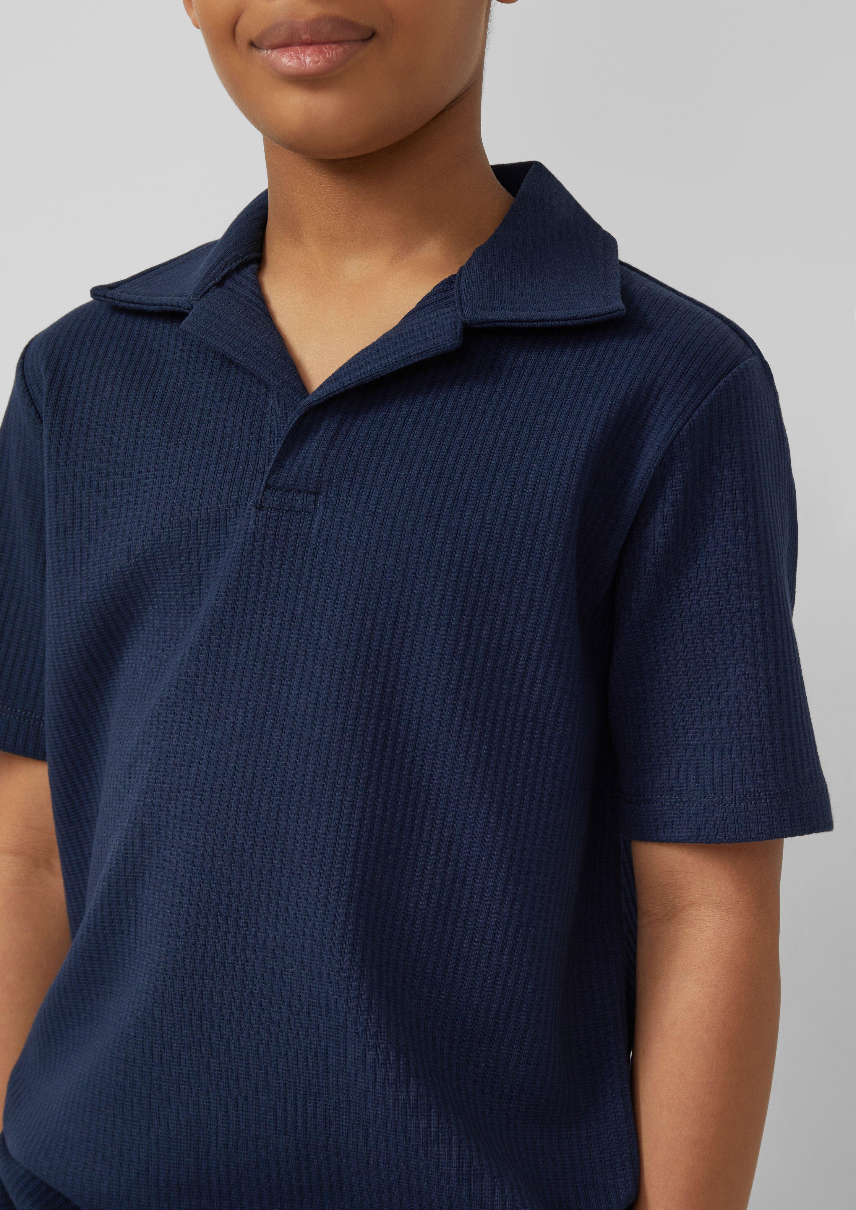 Strukturiertes Poloshirt