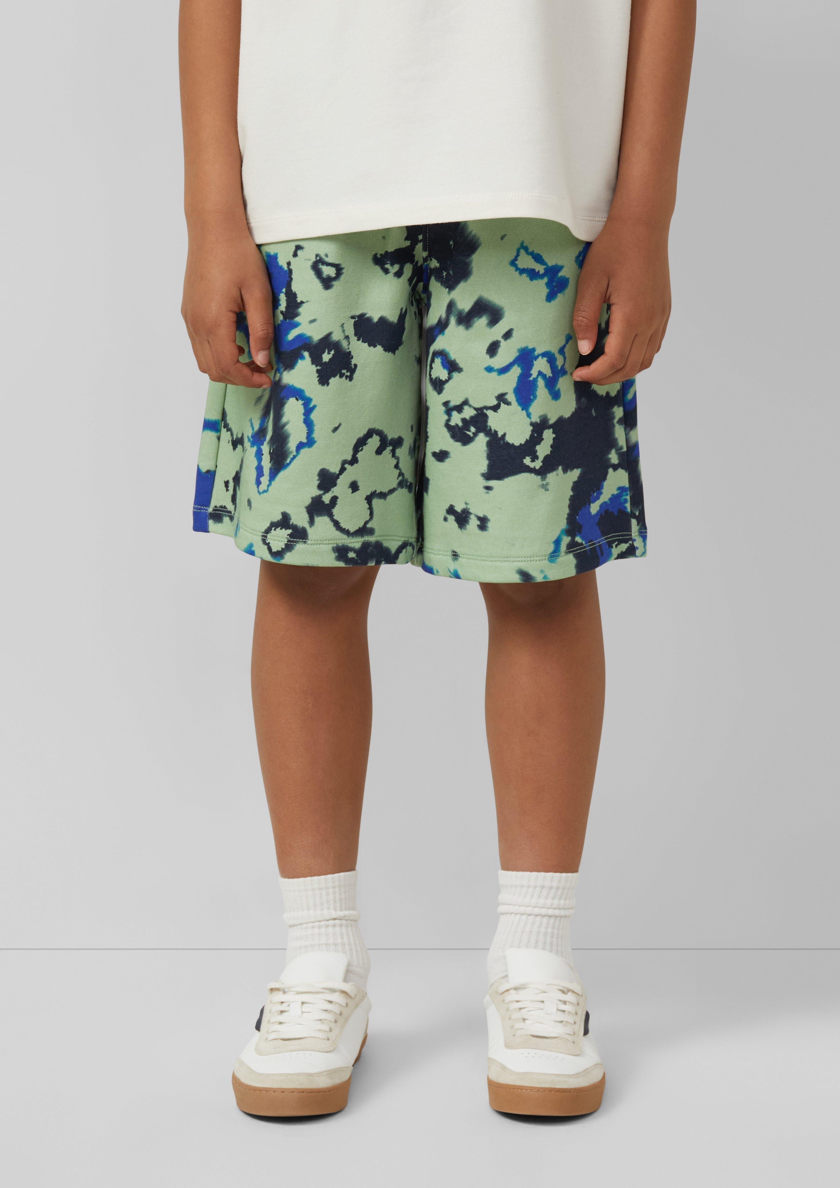 Sweat-Bermuda im Loose Fit mit All-over-Print