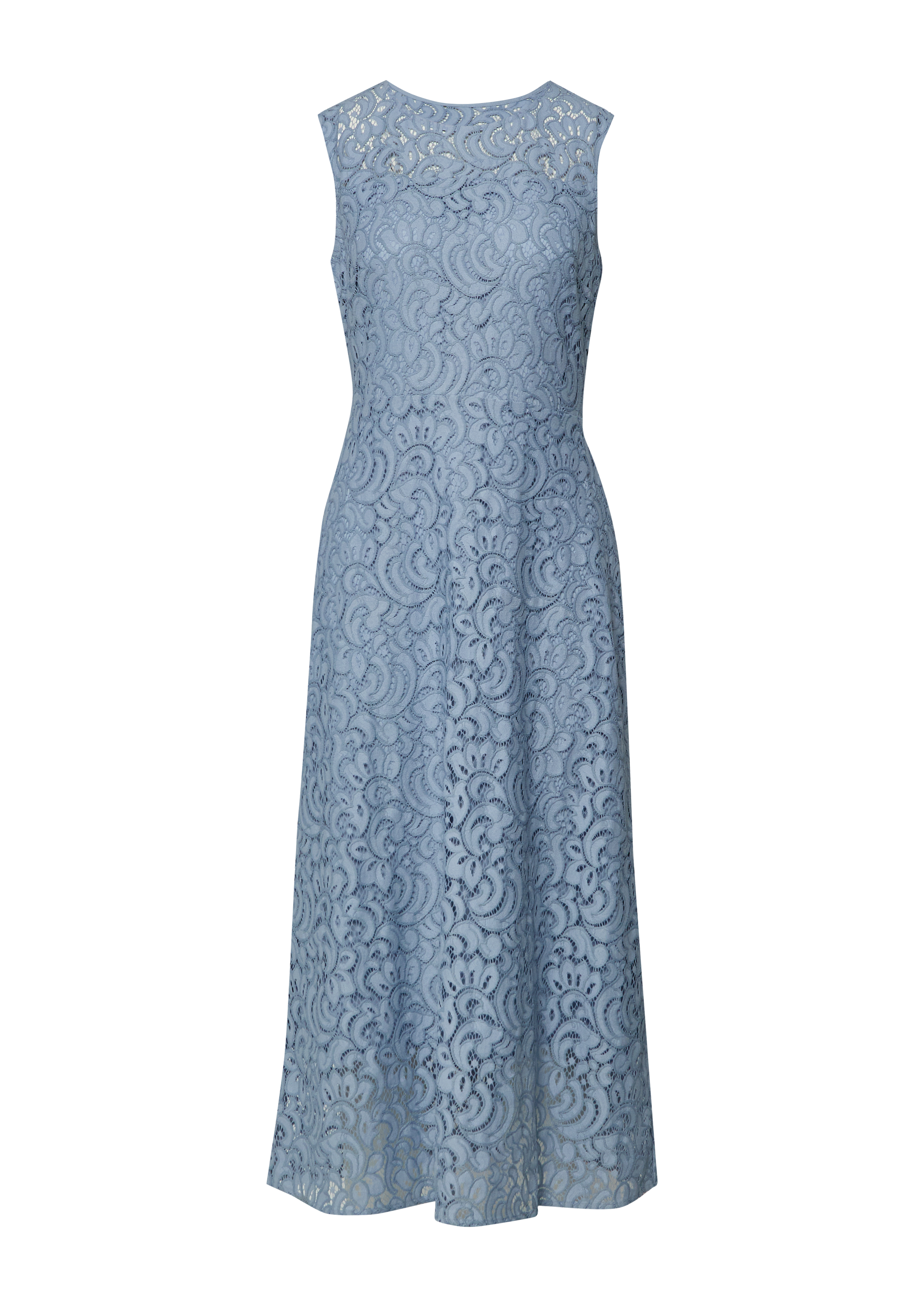 s.Oliver Midikleid Mit Spitzendetails Und Viskosefutter