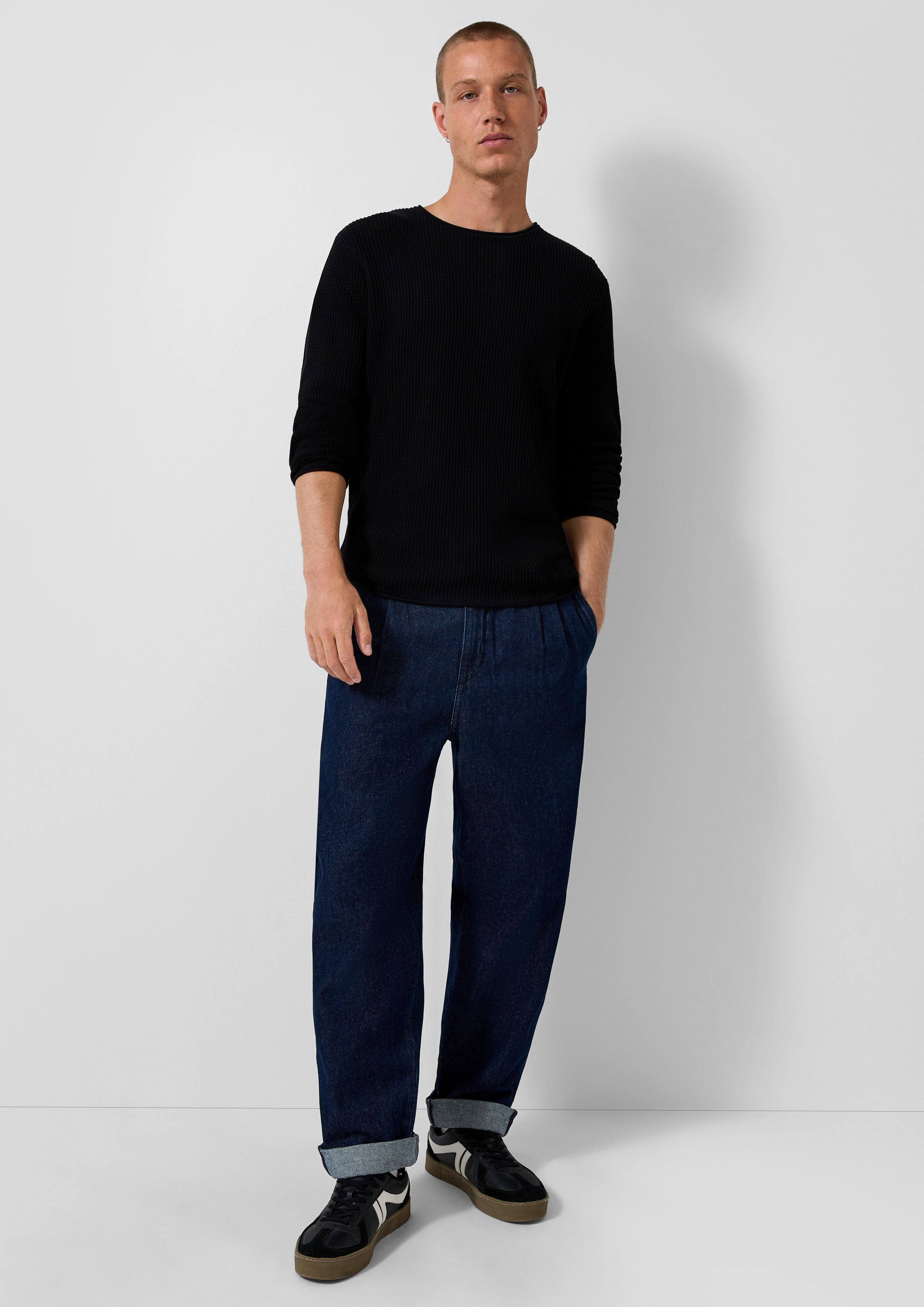 Knitted pullover in 9999 & 0210