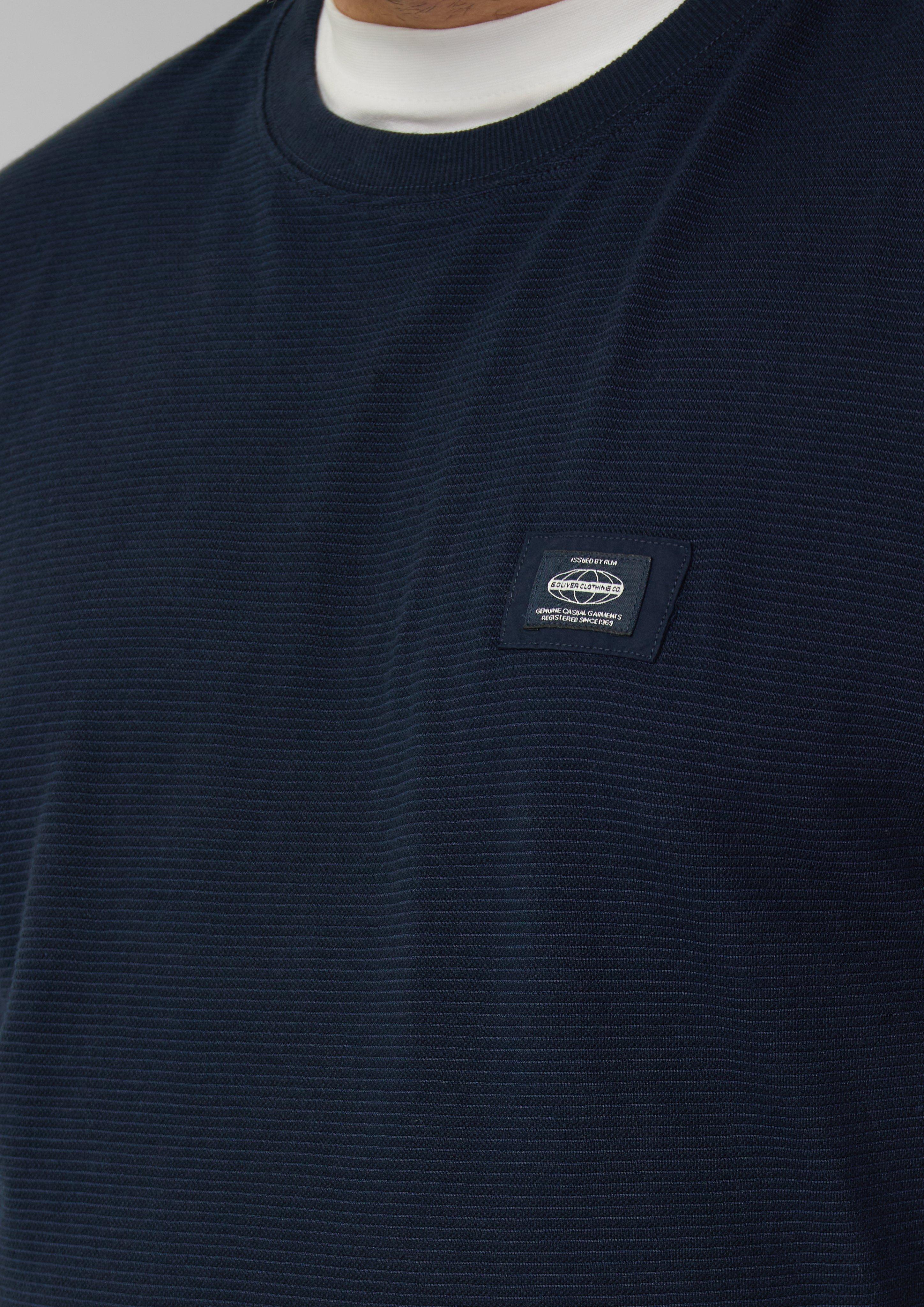 Strukturiertes Longsleeve mit Ärmelbündchen