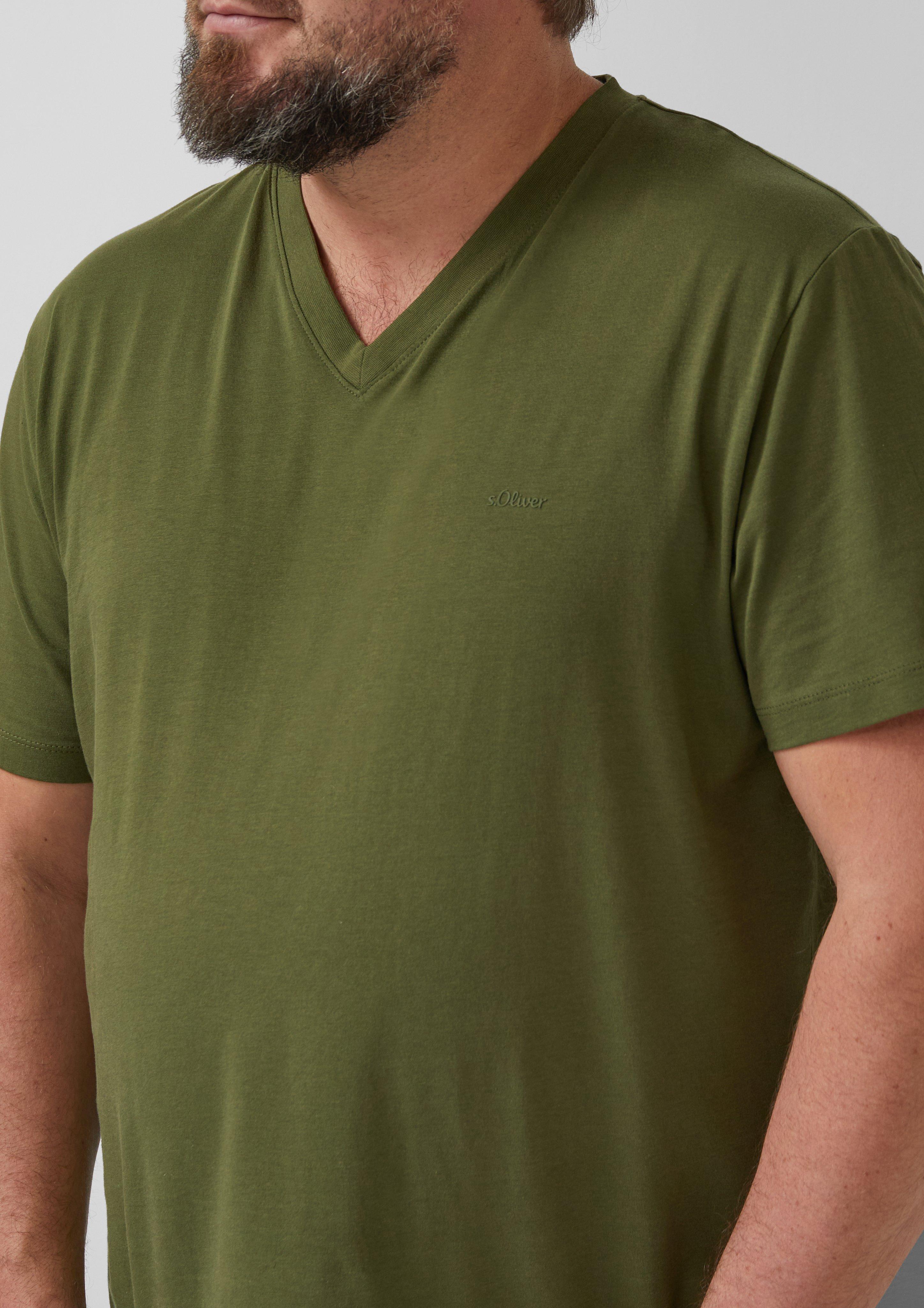 V-Ausschnitt T-Shirt aus Baumwolle