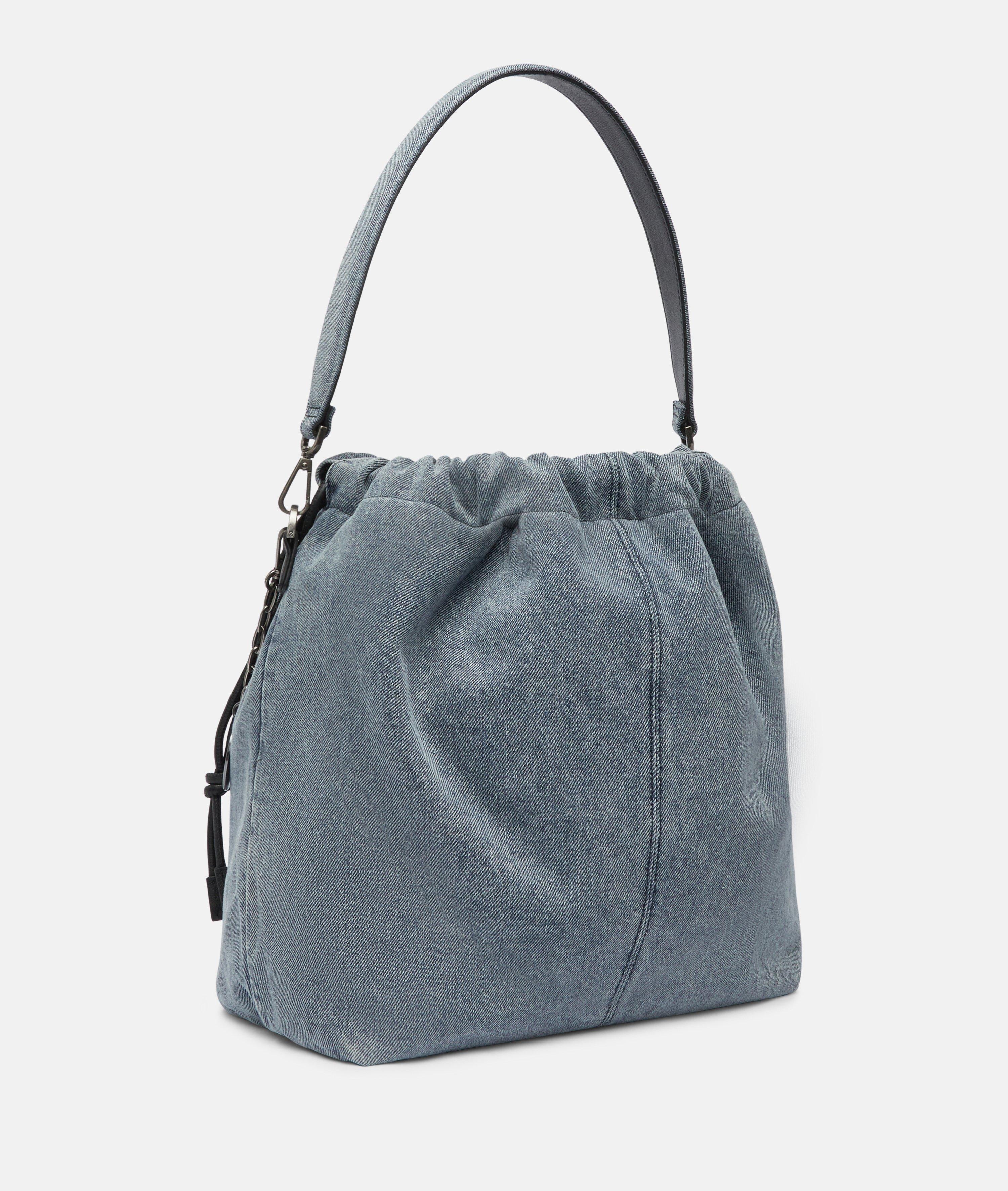 Denim Lya II Hobo M en bleu & beige