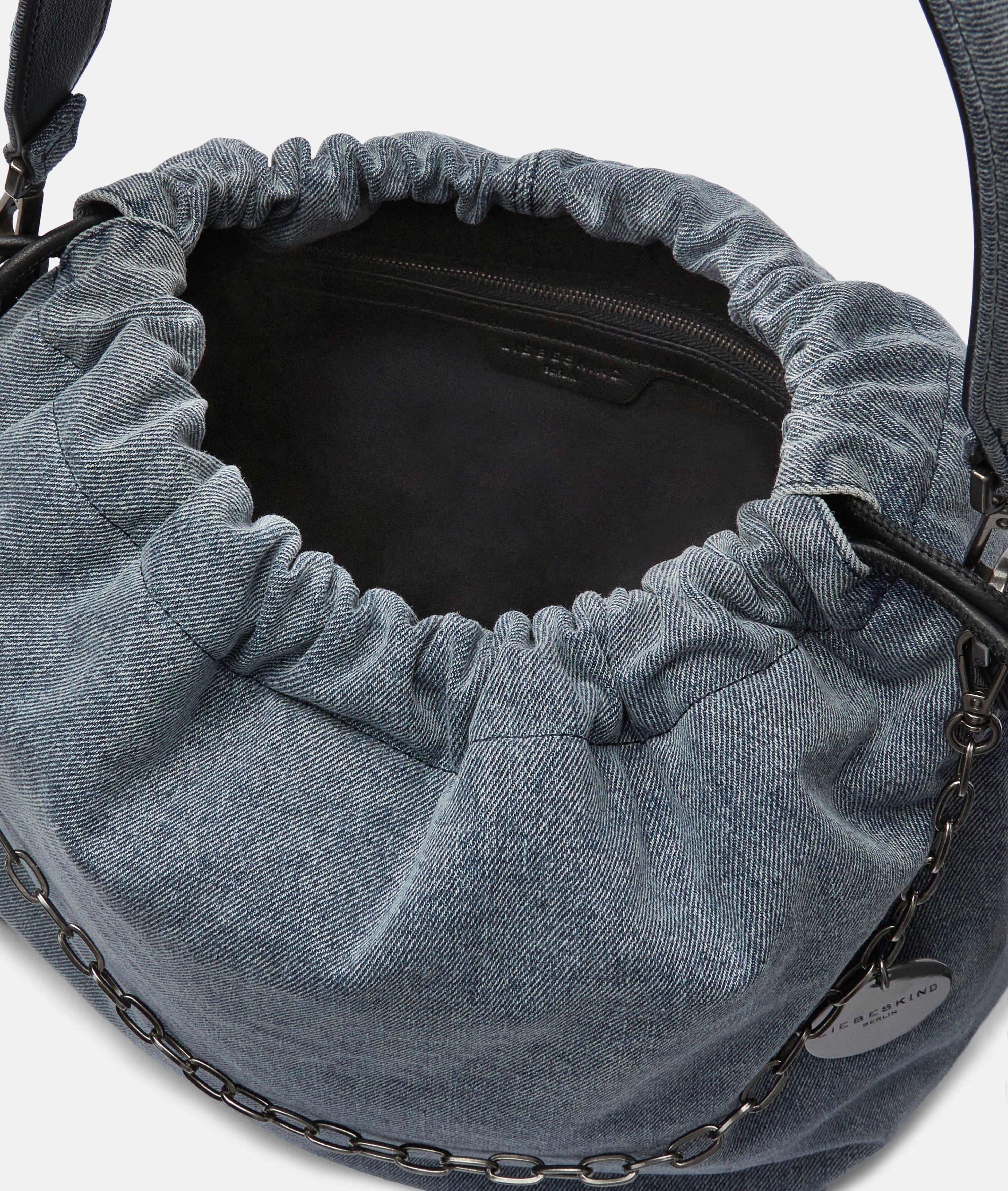 Denim Lya II Hobo M en bleu & beige
