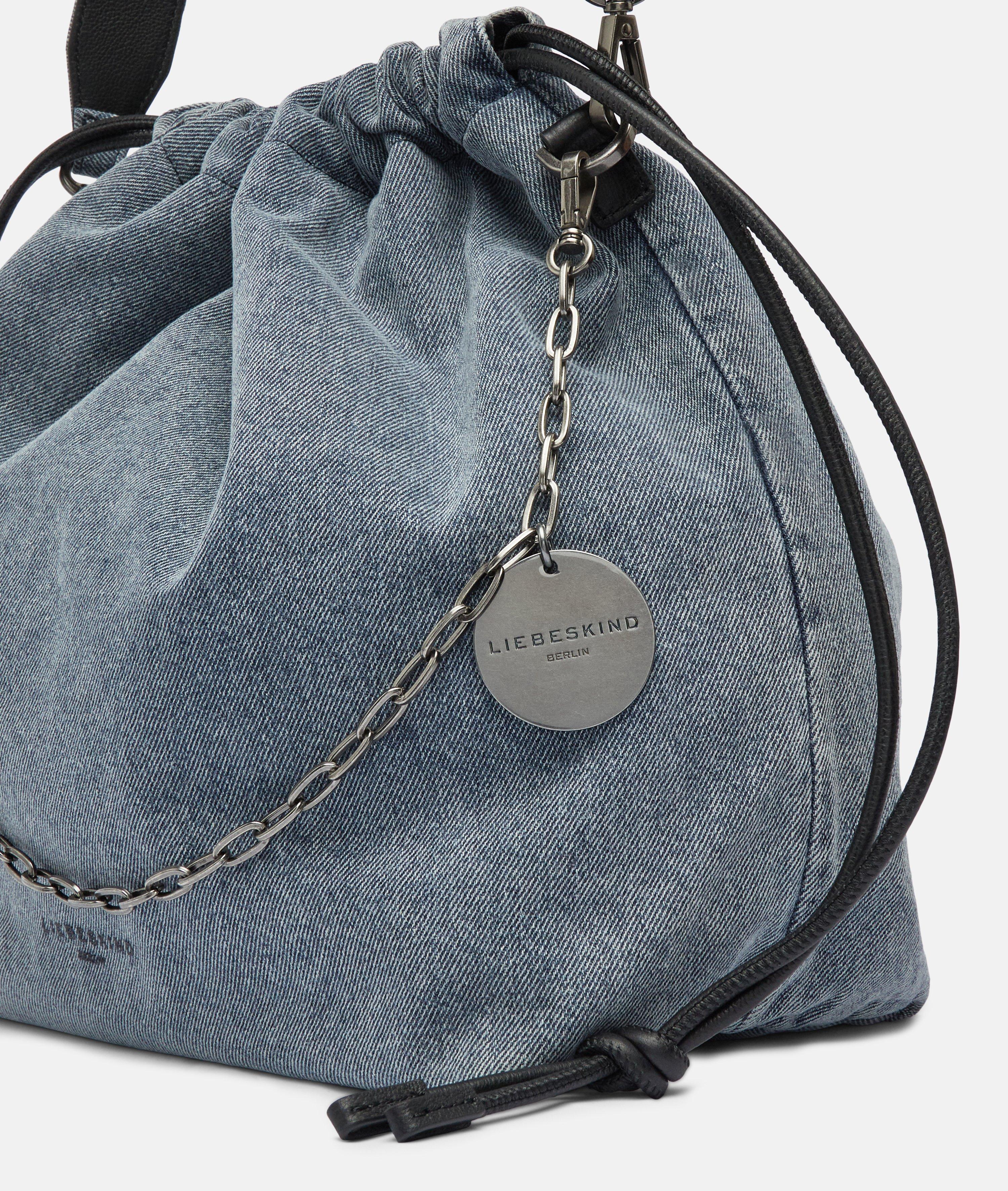 Denim Lya II Hobo M en bleu & beige