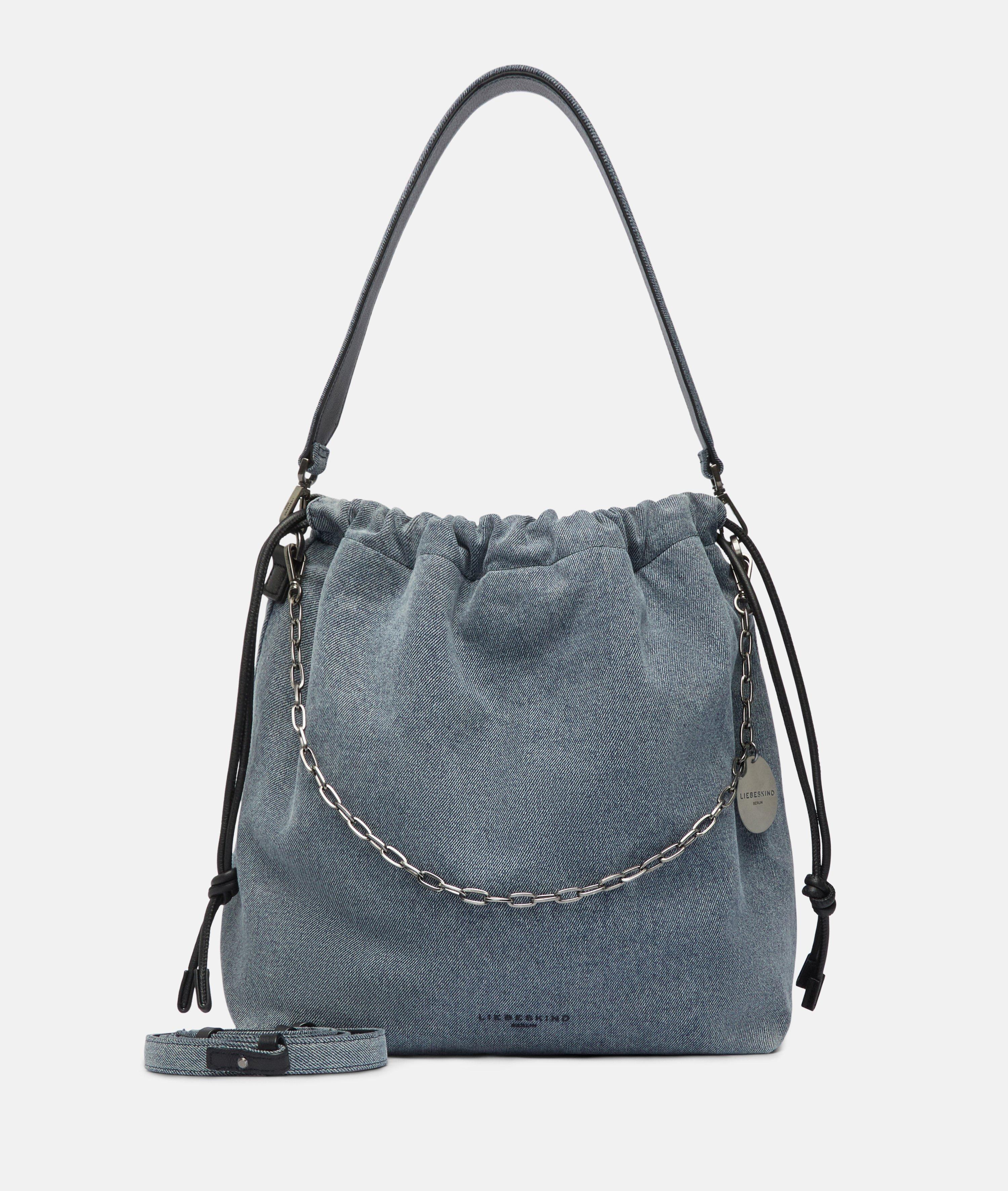 Denim Lya II Hobo M en bleu & beige