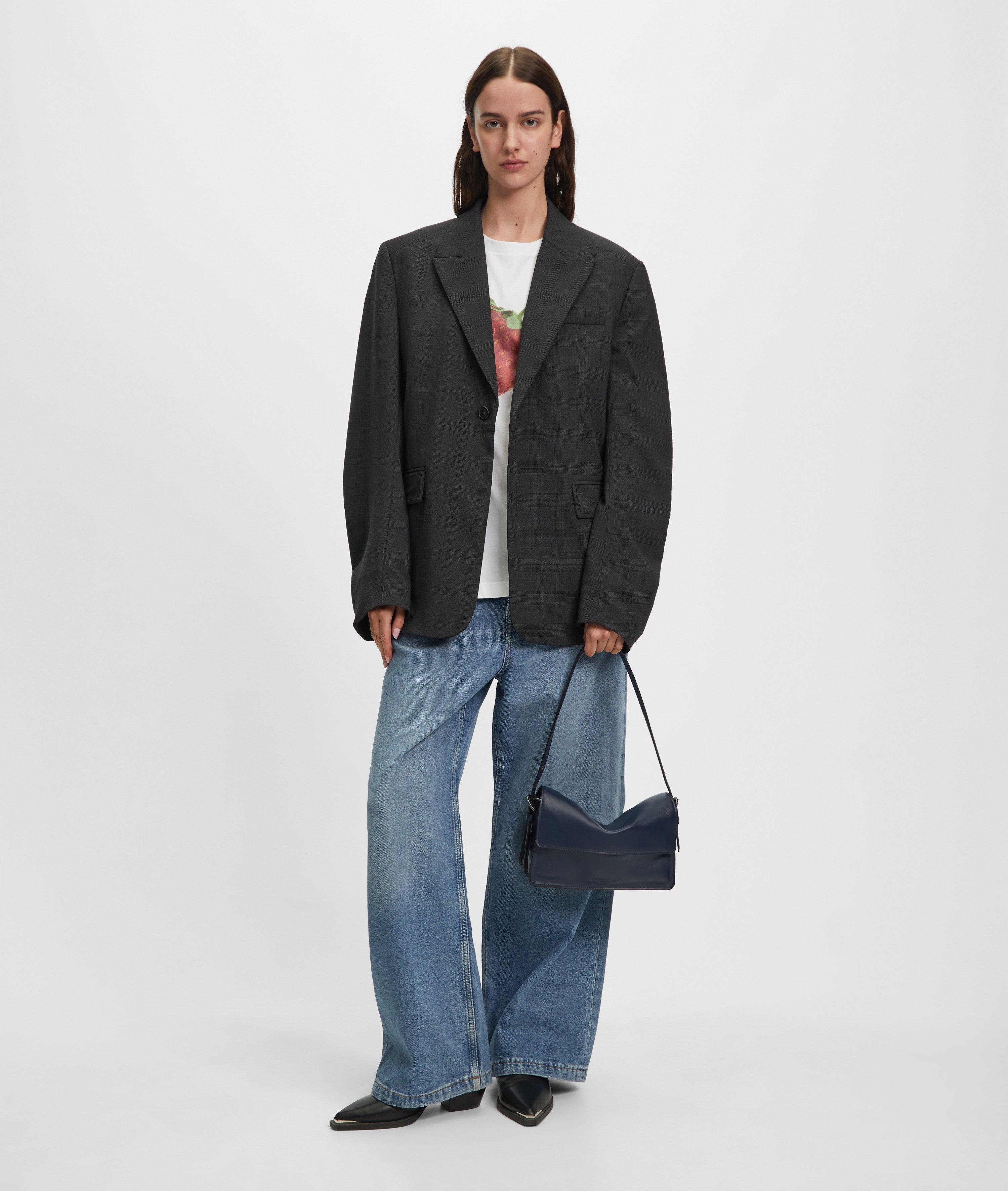 Audrey Crossbody S in blau, beige & schwarz