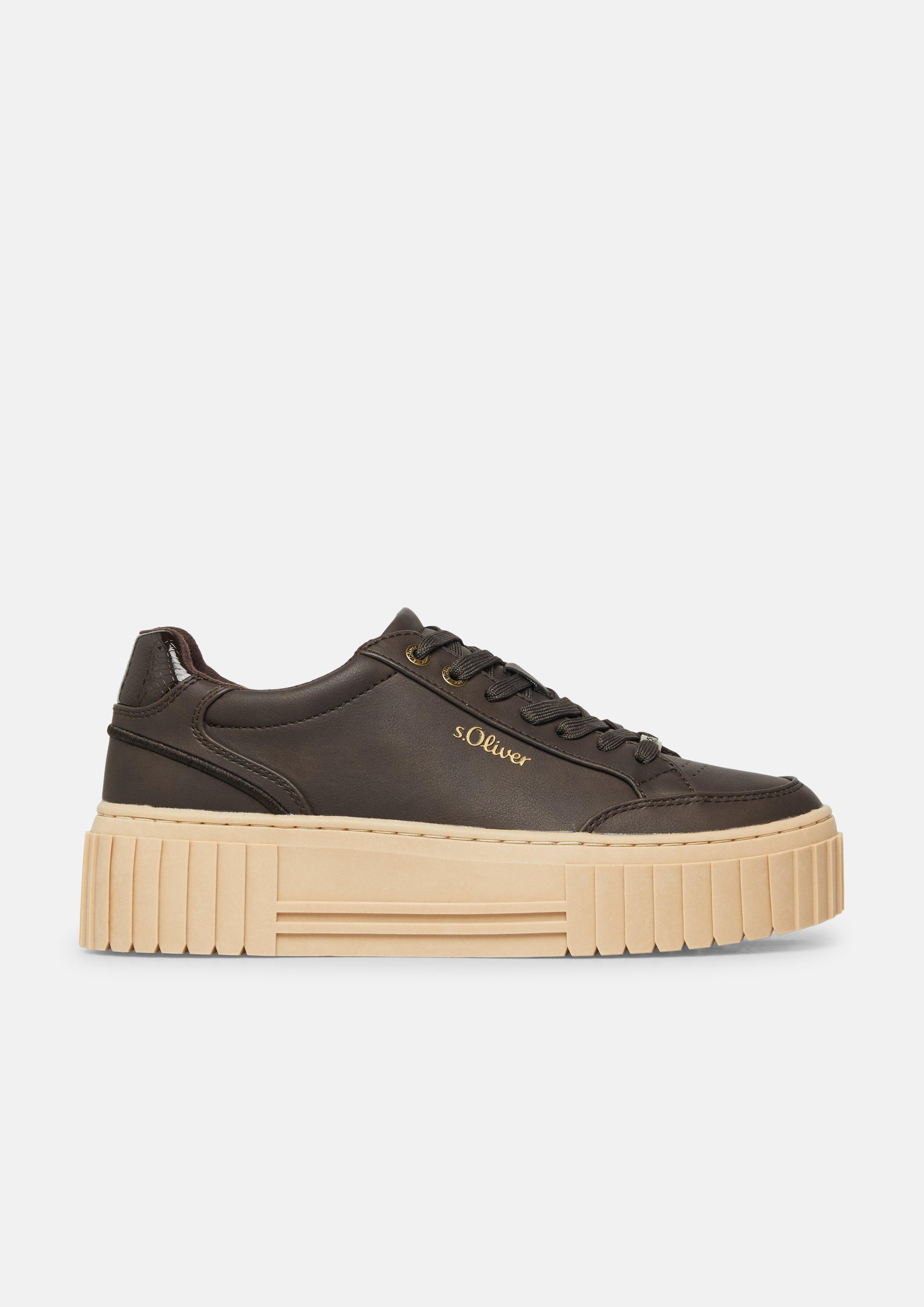Dames Trainers met plateauzool en leo-detail in  van s.Oliver