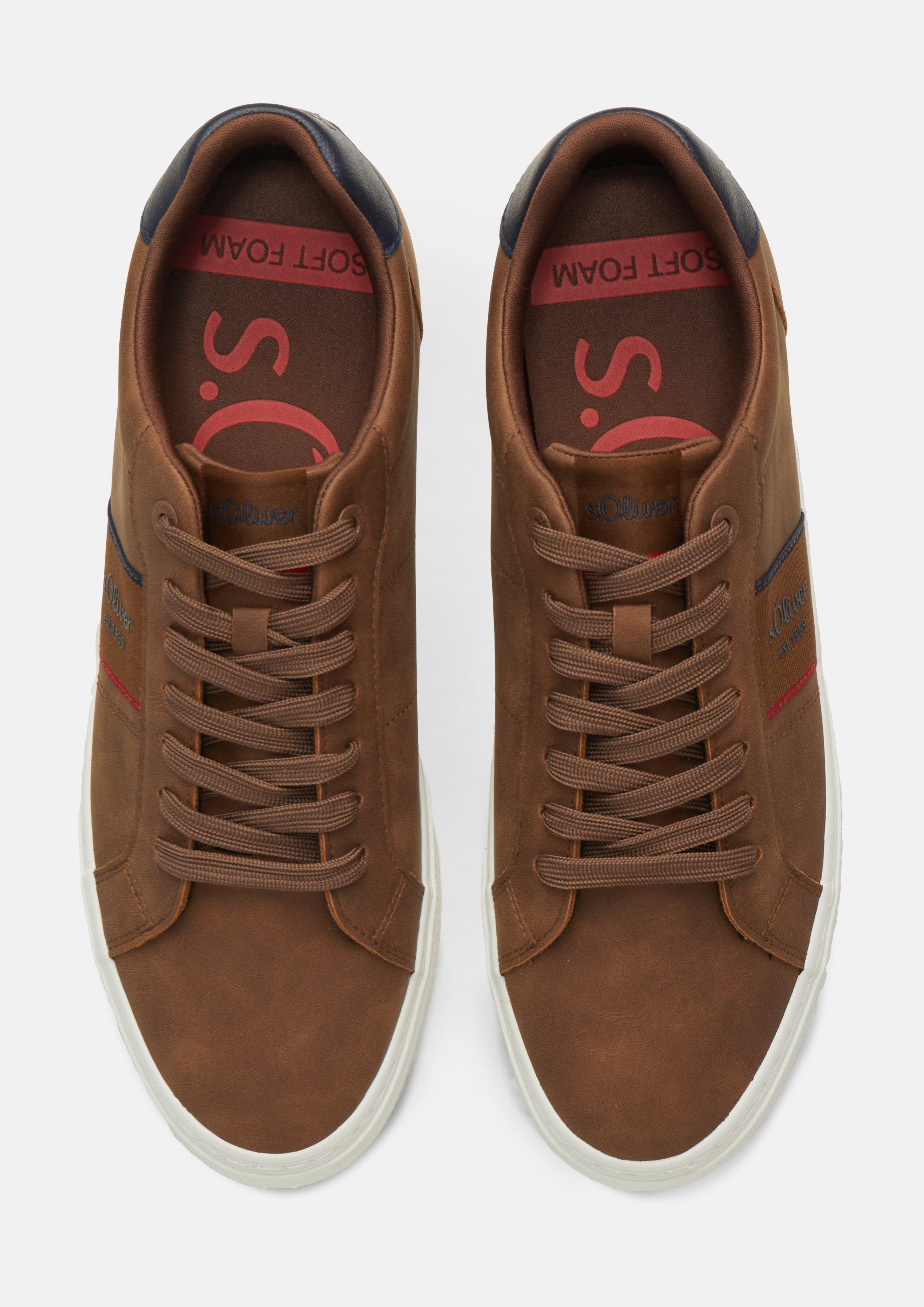 Herren Sneaker in Leder-Optik in braun von s.Oliver