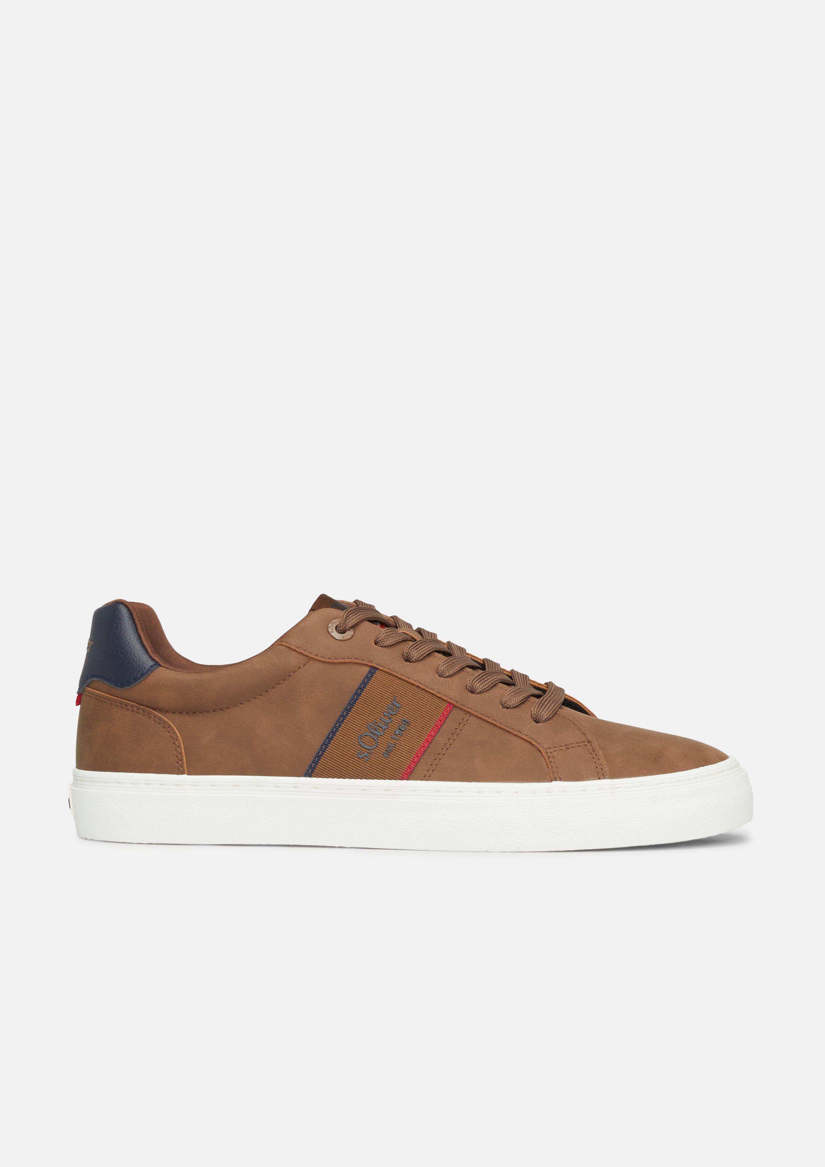 Sneaker in Leder-Optik in Farbe braun von s.Oliver
