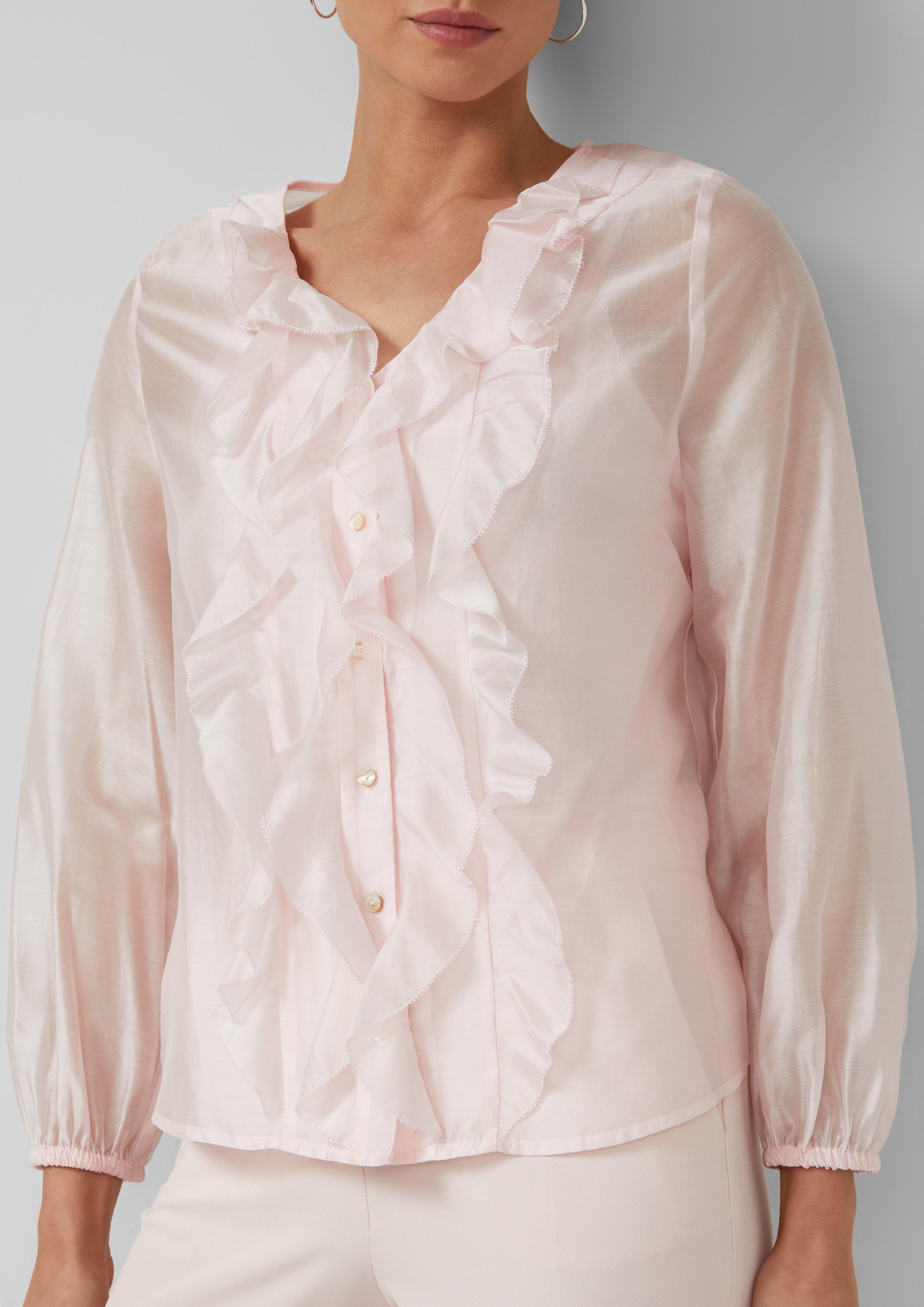 Luftige Lyocell-Bluse mit Volants