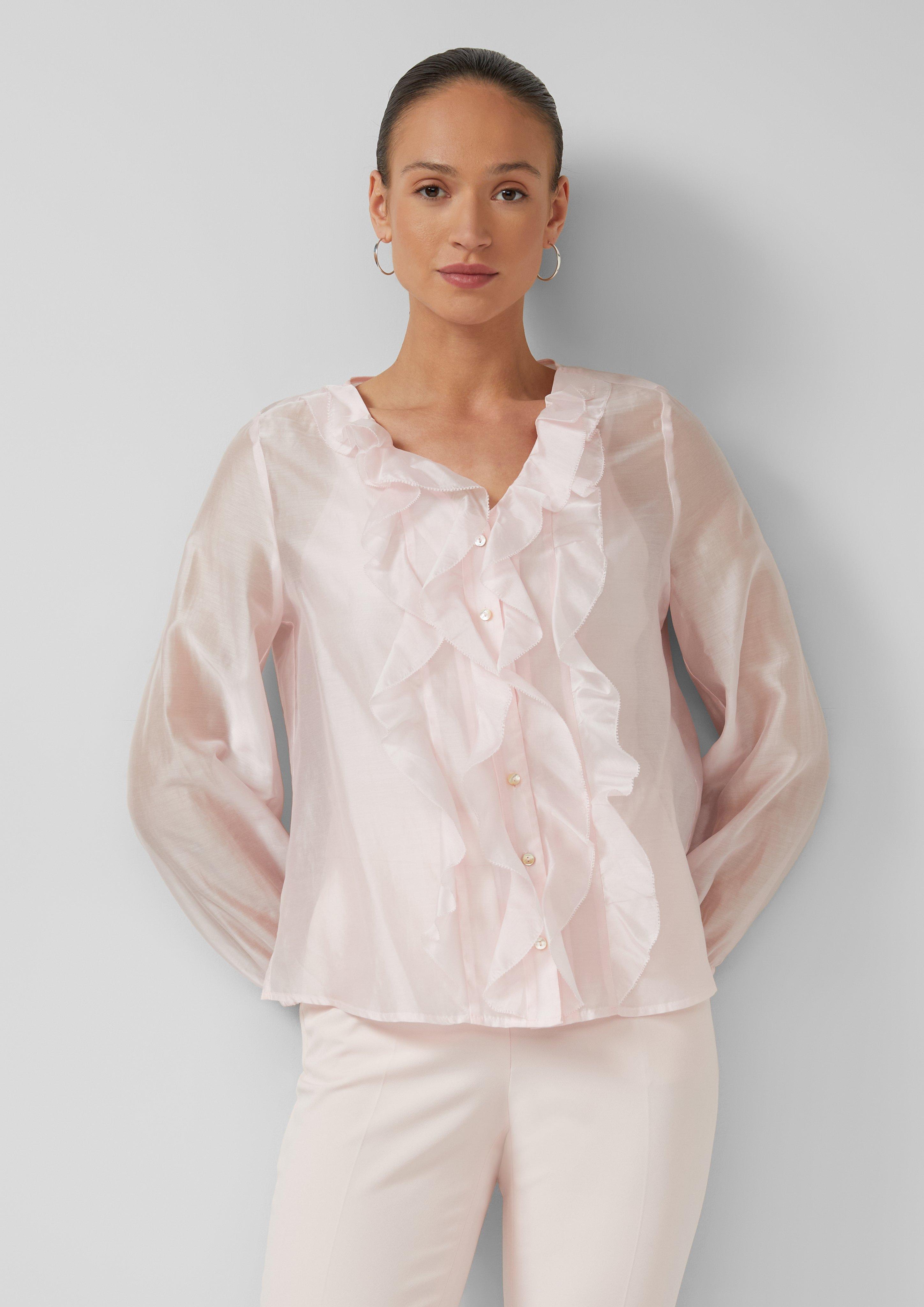 Thumbnail - Luftige Lyocell-Bluse mit Volants