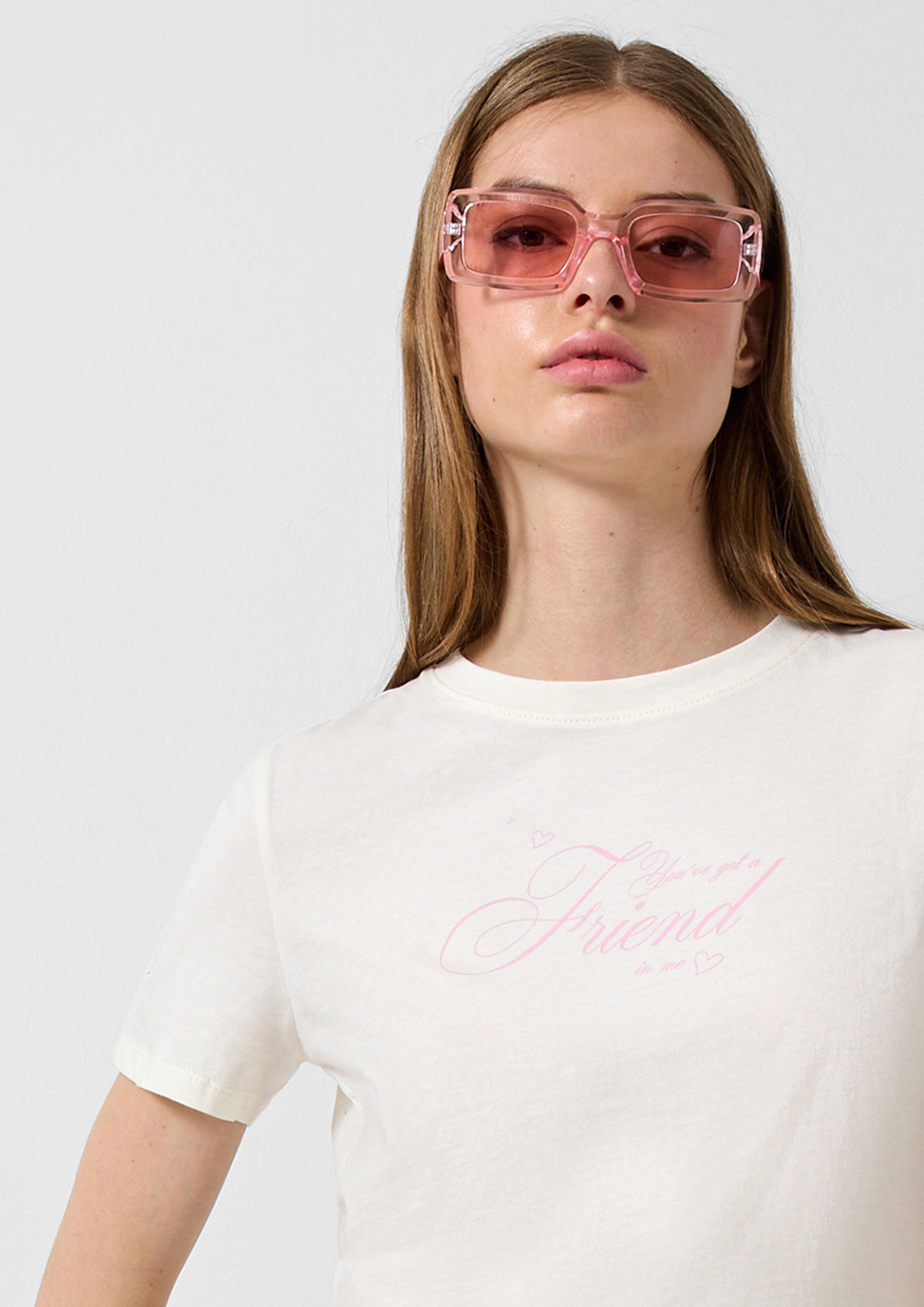 Thumbnail - T-Shirt mit Spitzensaum