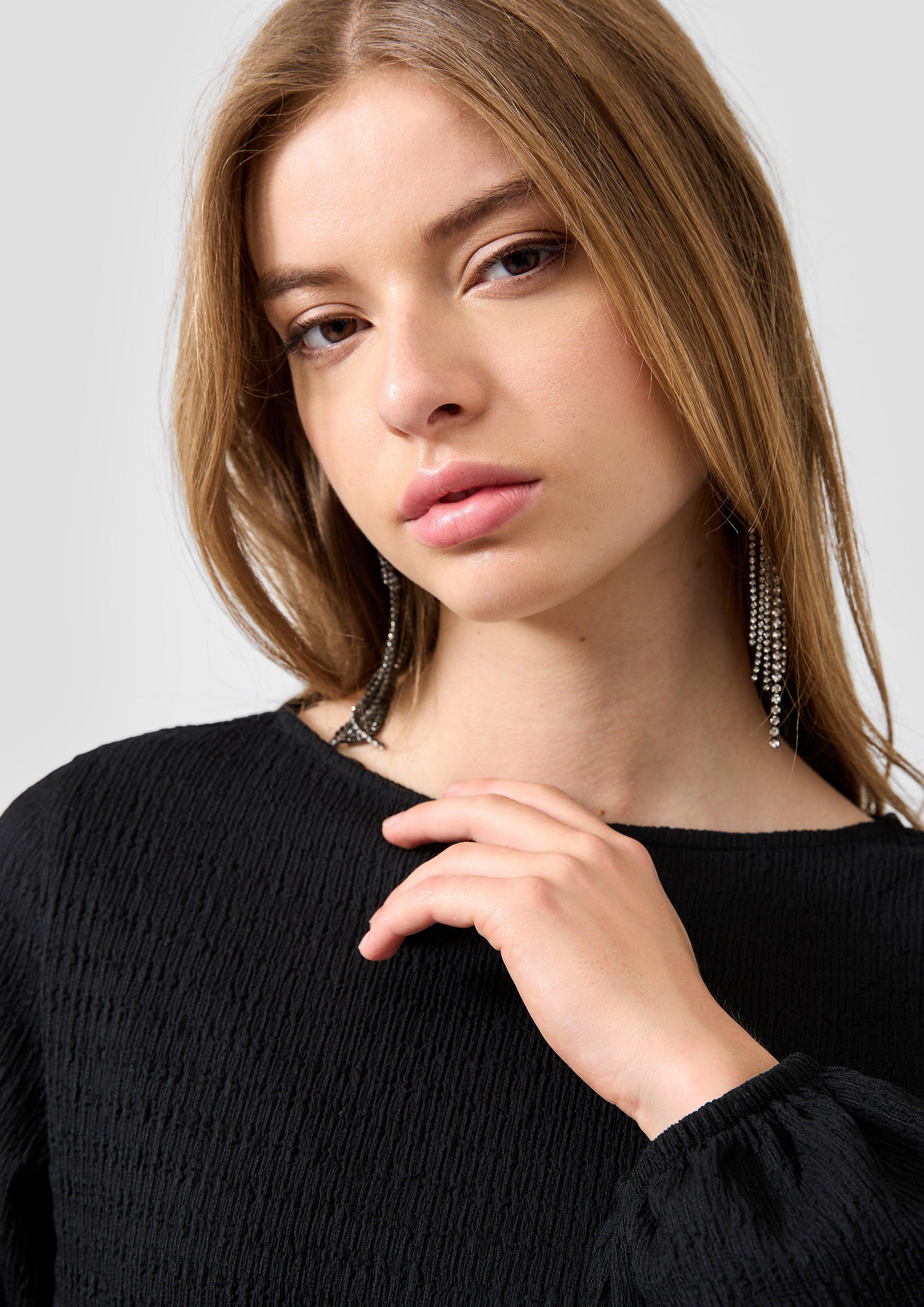 Thumbnail - Shirt aus strukturierter Ware