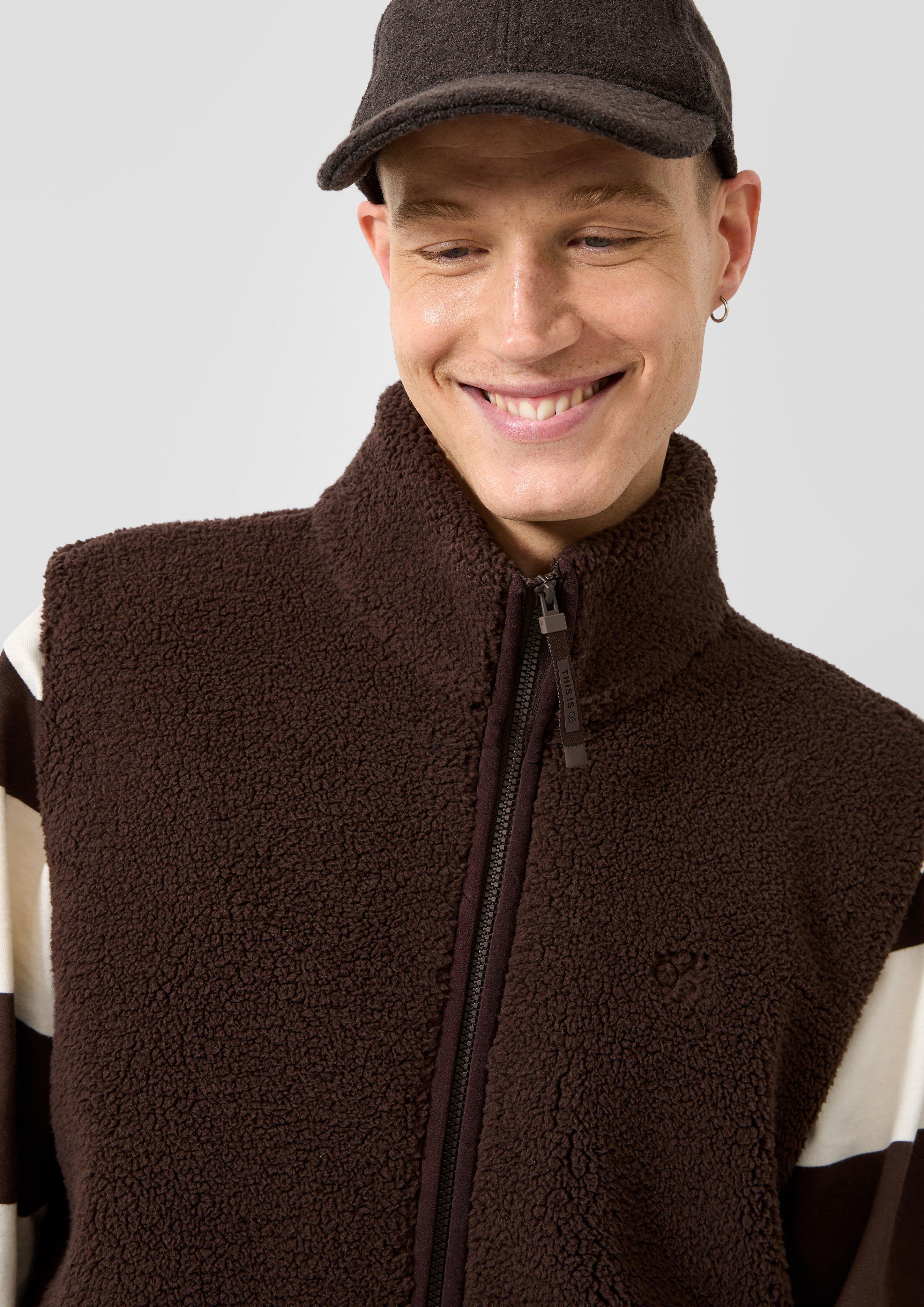 Herren Teddy-Weste in braun von QS