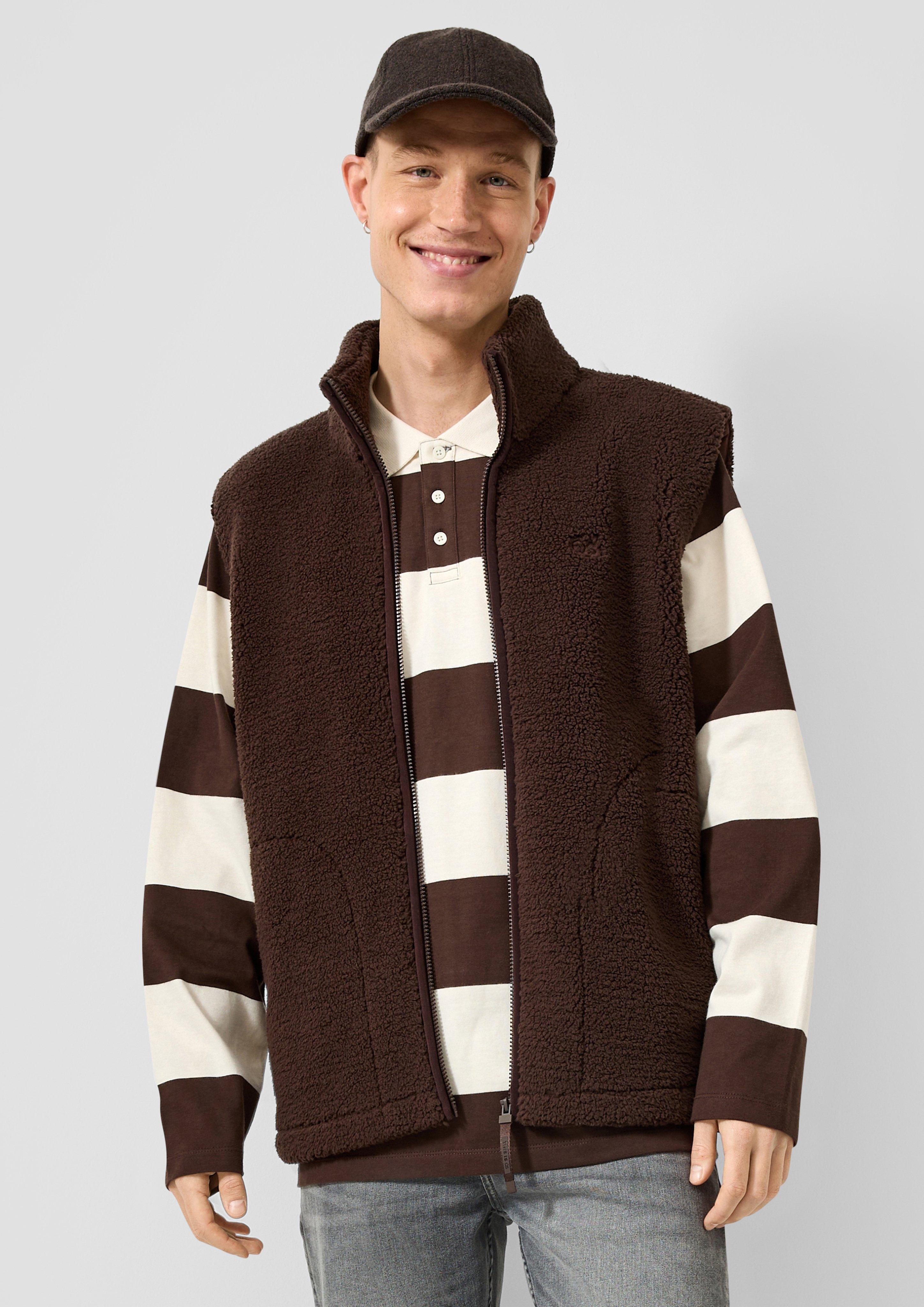 Herren Teddy-Weste in braun von QS