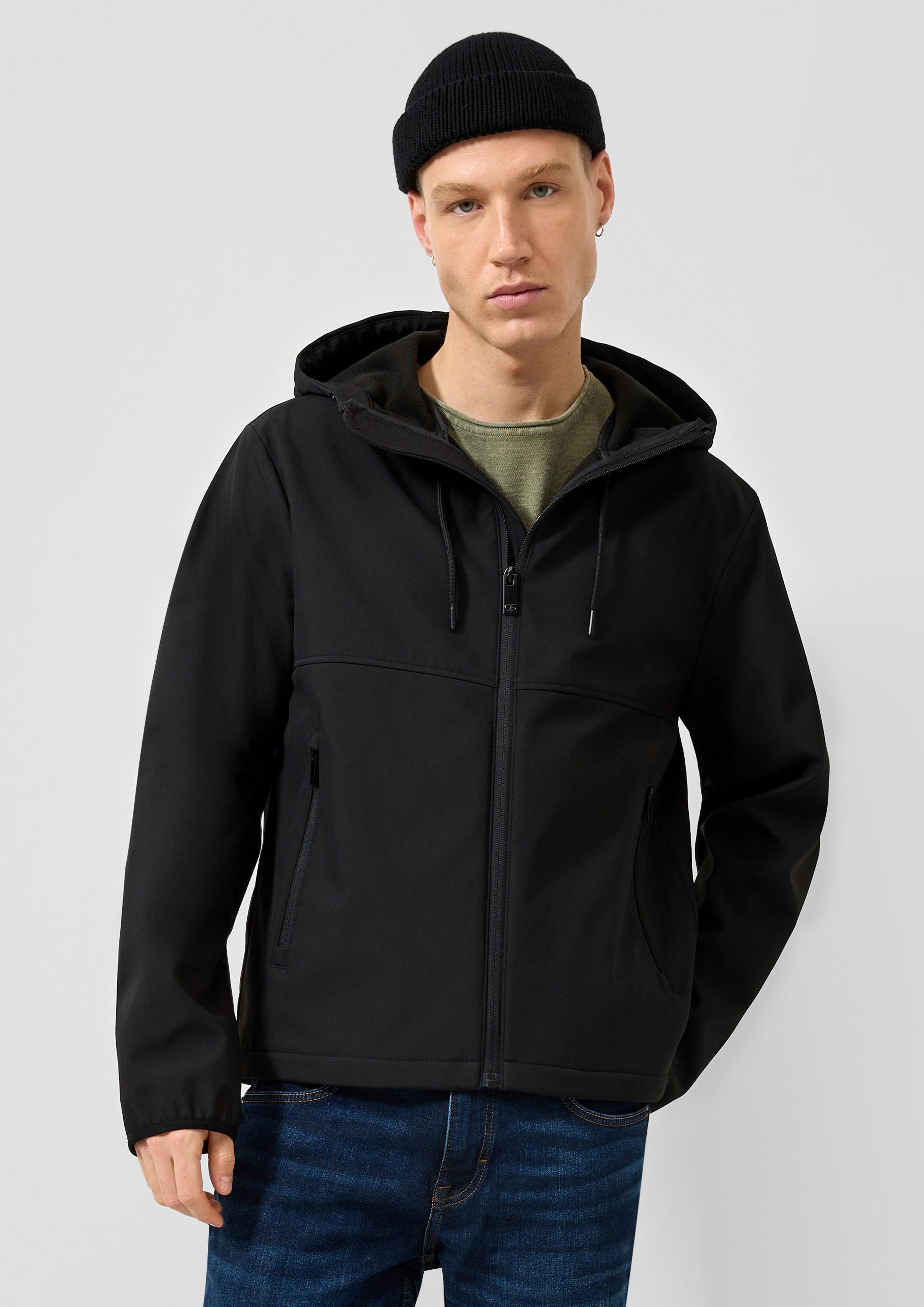 Veste d'extérieur en noir de QS