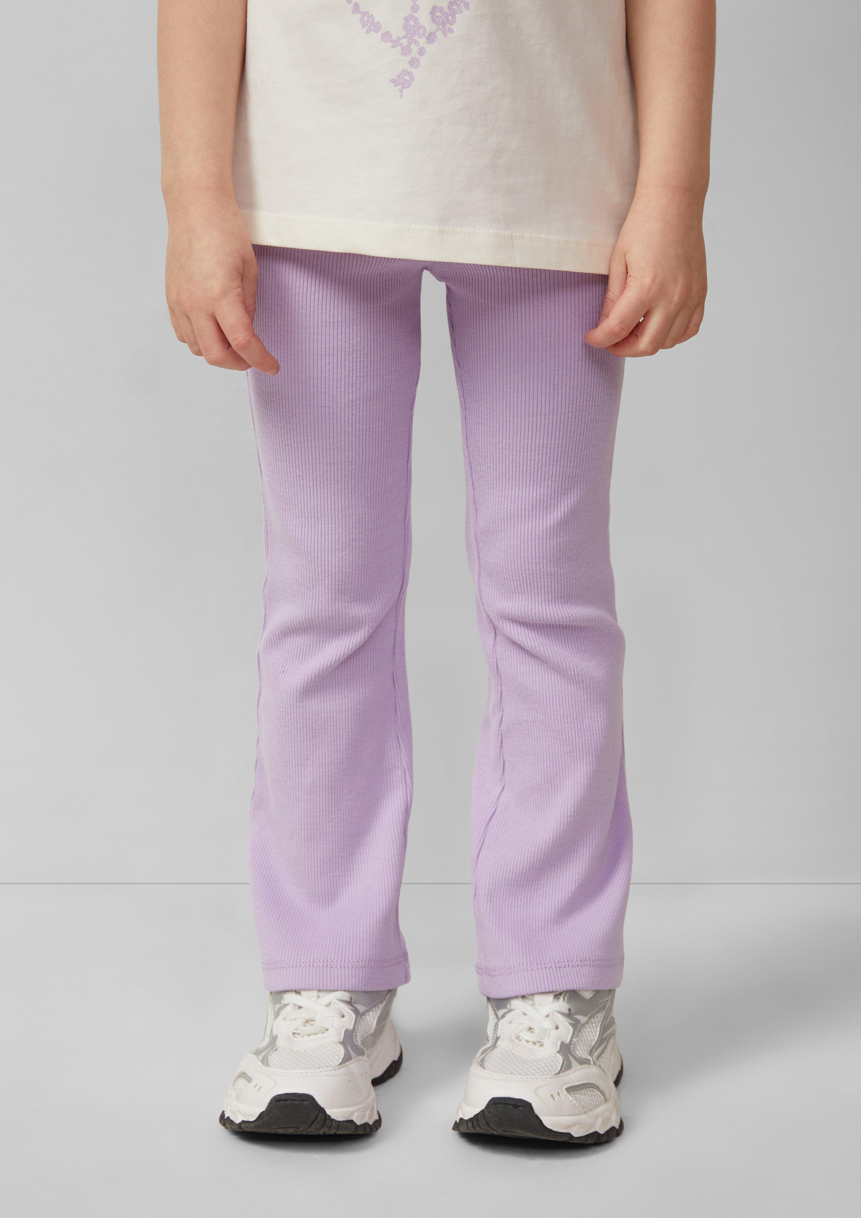 Ripp-Leggings mit Flared Leg